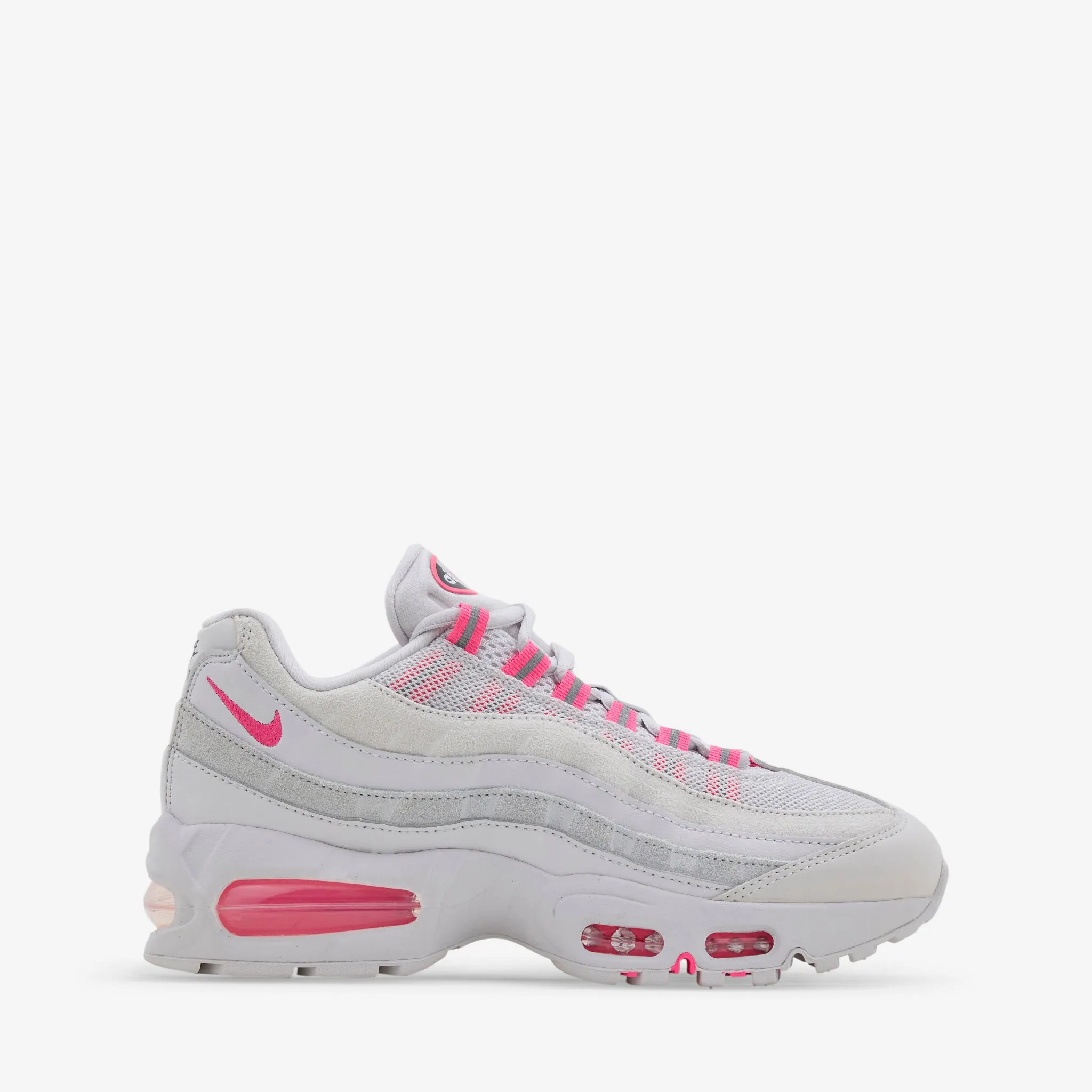 Women's Air Max 95 Vast Grey | Hyper Pink | Pure Platinum Light Journey Flexible Comfort Shoes.