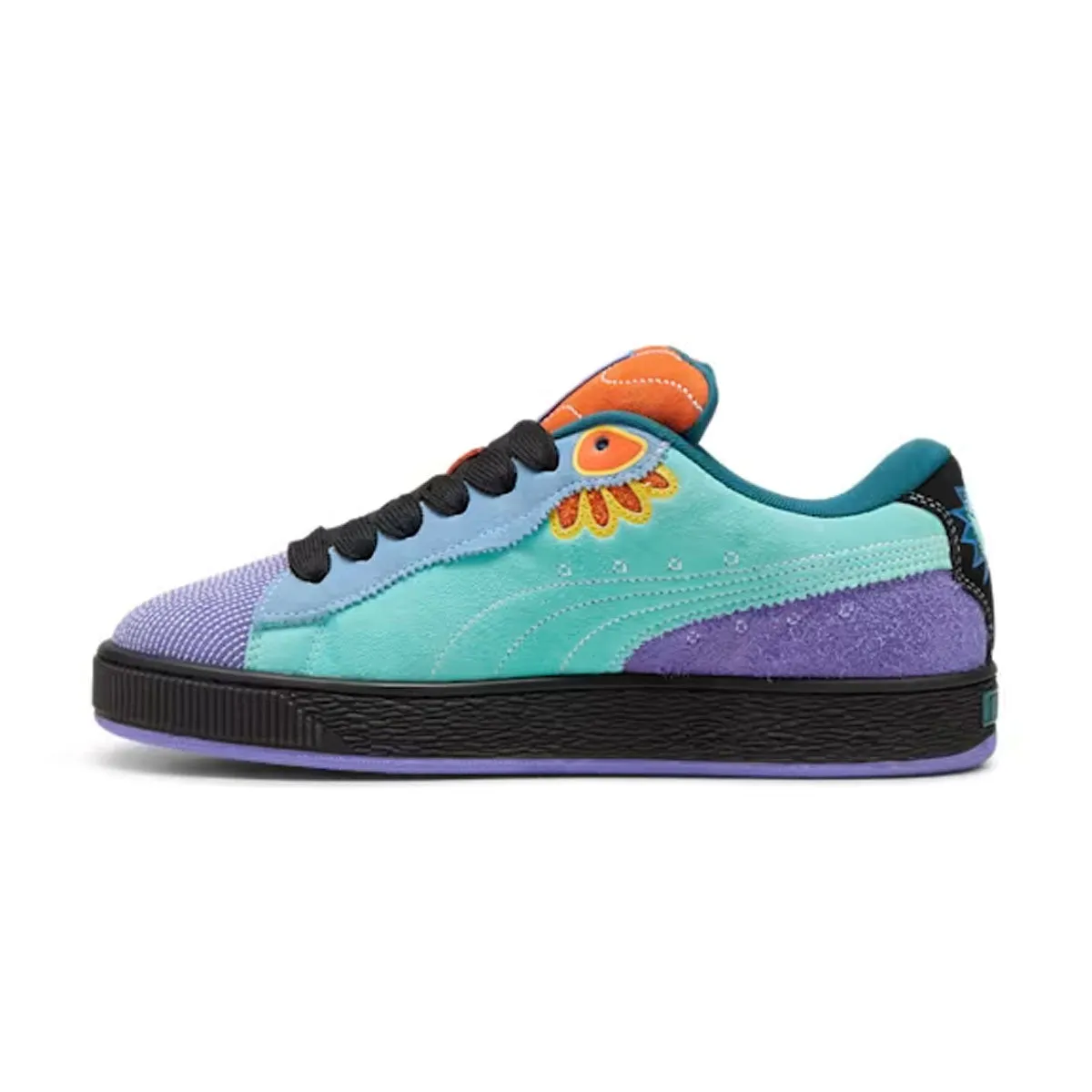 Shine Silver Stable base Suede XL 'D??a De Los Muertos'