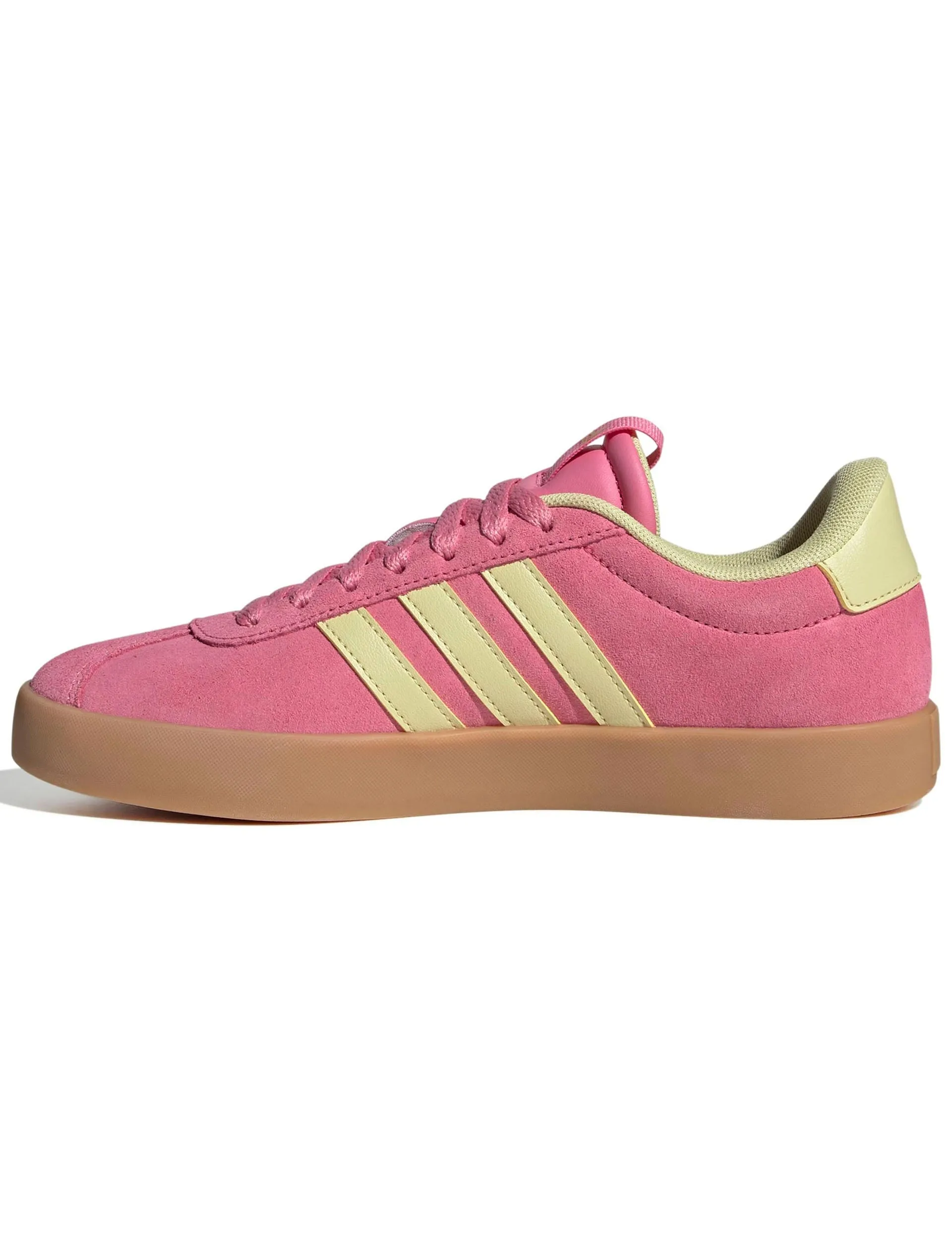 Padded Deep Black VL Court 3.0 Shoes - Pink Fusion/Powder Yellow/Gold Metallic