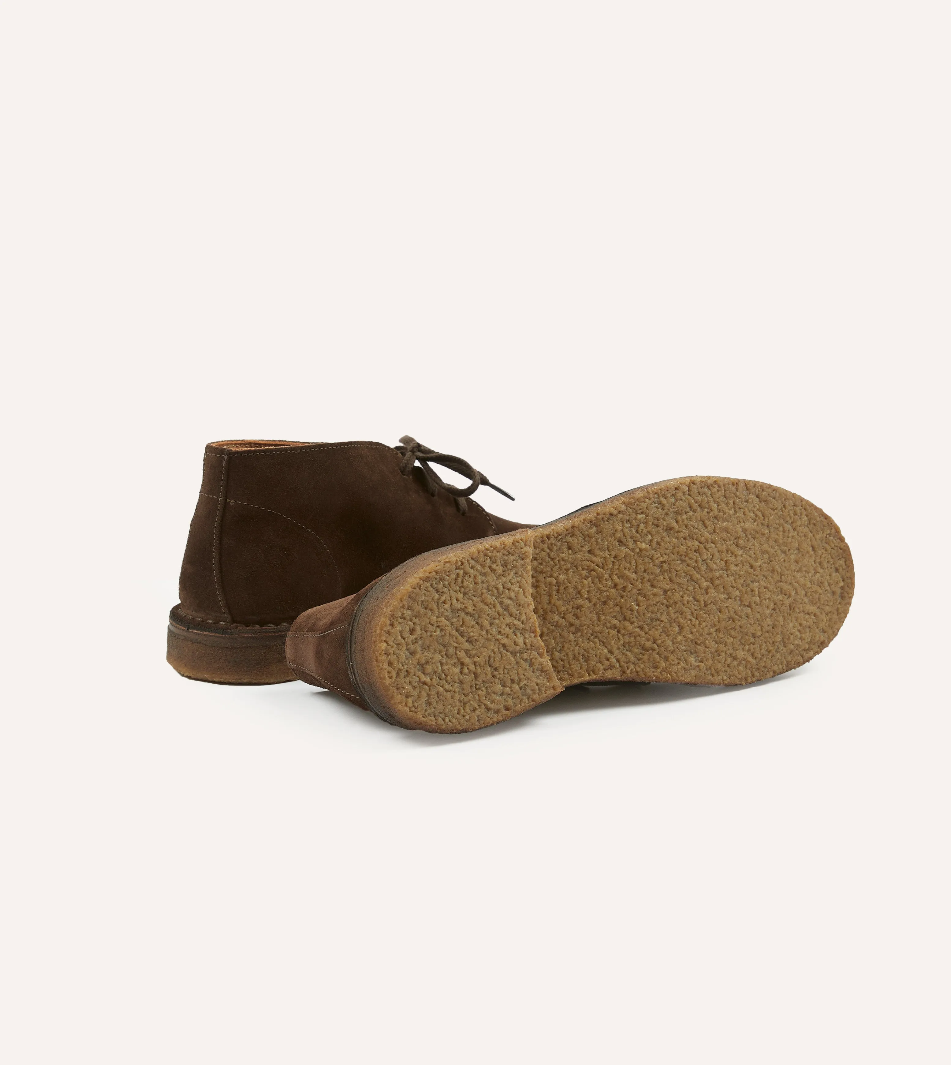 Crosby Moc-Toe Chukka Boot Brown Suede label