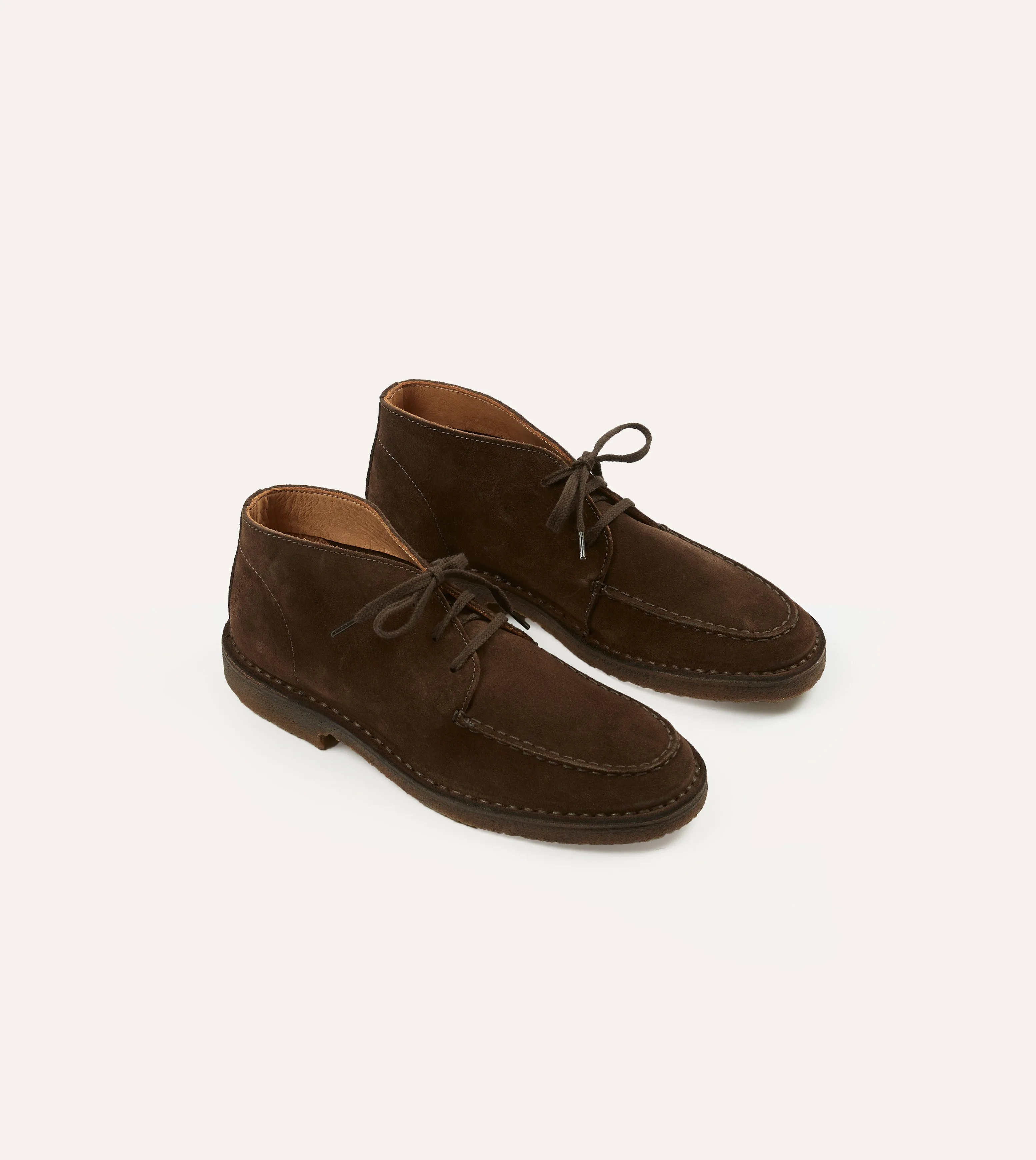 Crosby Moc-Toe Chukka Boot Brown Suede formal wearers' dress shoes