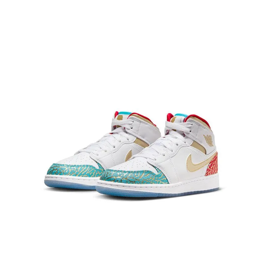 Kid's Air Jordan 1 Mid SS 'UNC to Chi' Comfort Lining