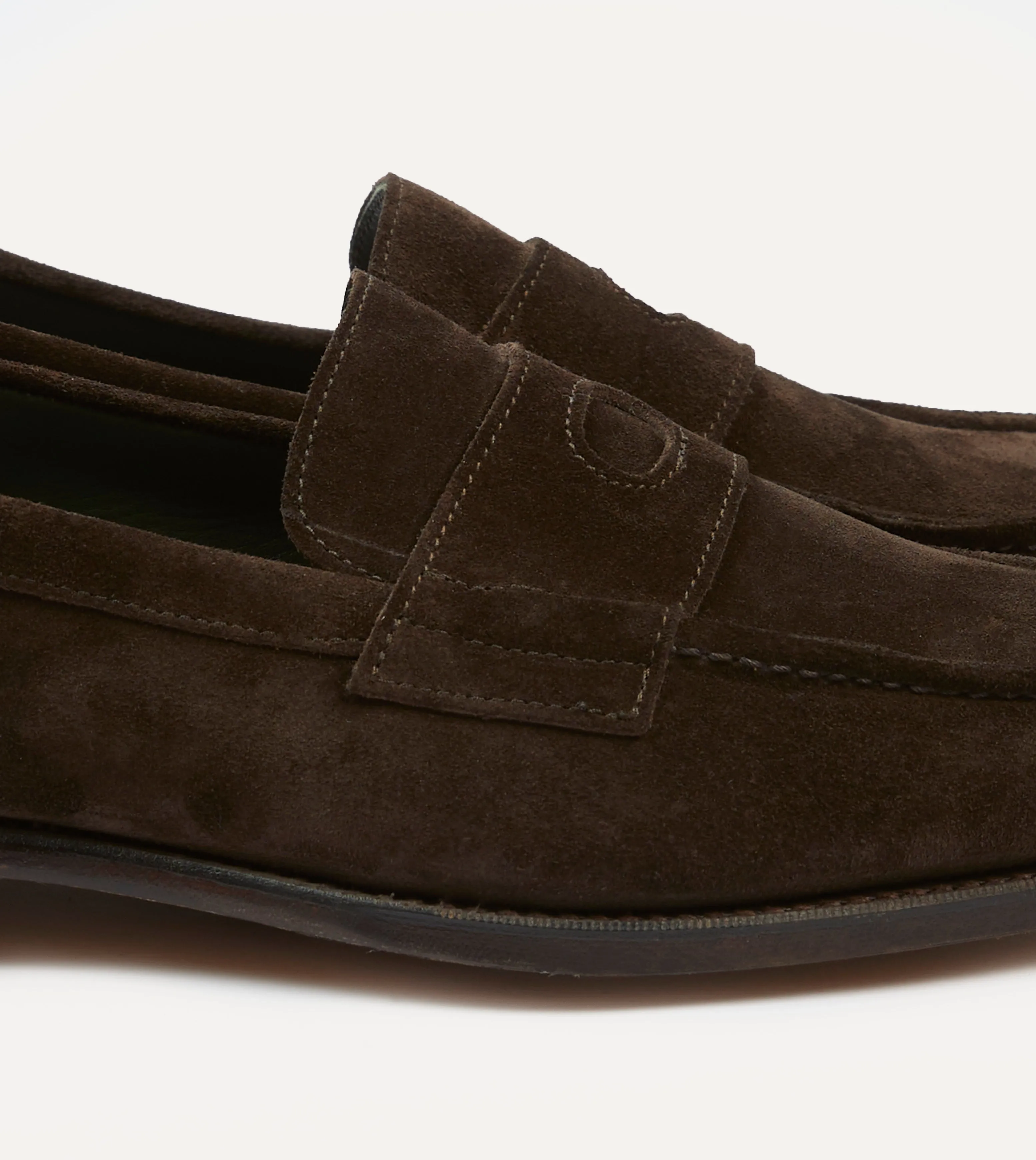 Brown Suede Charles Mk II Goodyear Welted Penny Loafer Travel Wear