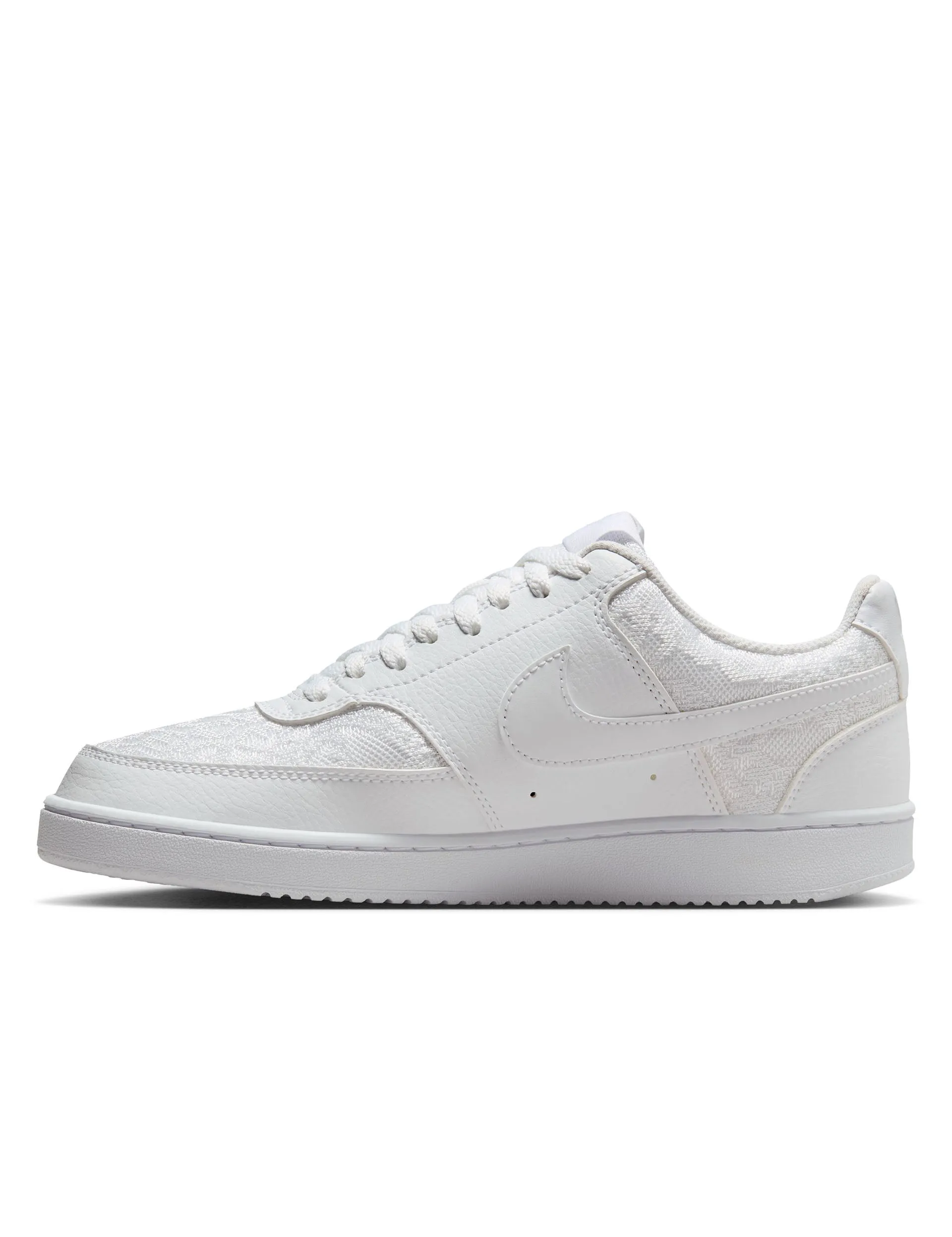 Elastic Gusseted Tongue Training Use Court Vision Low Shoes - White