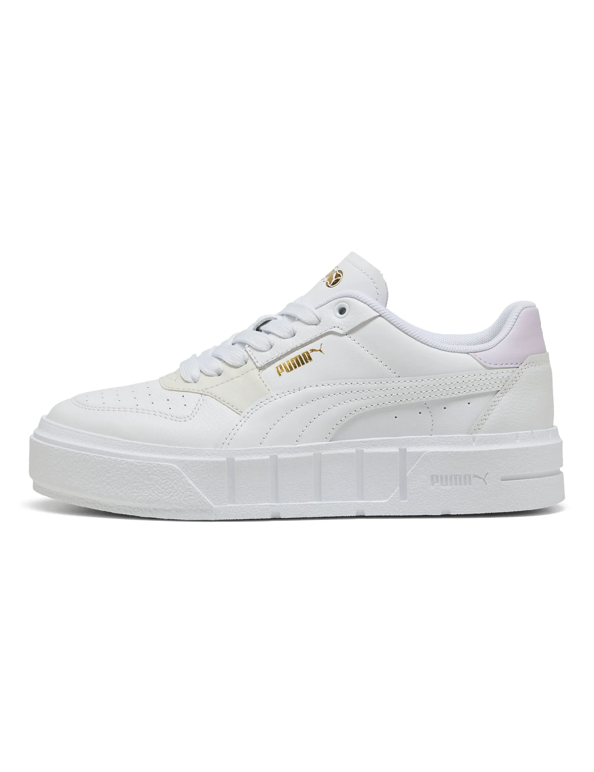 Flexible   outsole Breath Flow Cali Court Leather Sneakers - White/Lilac Frost