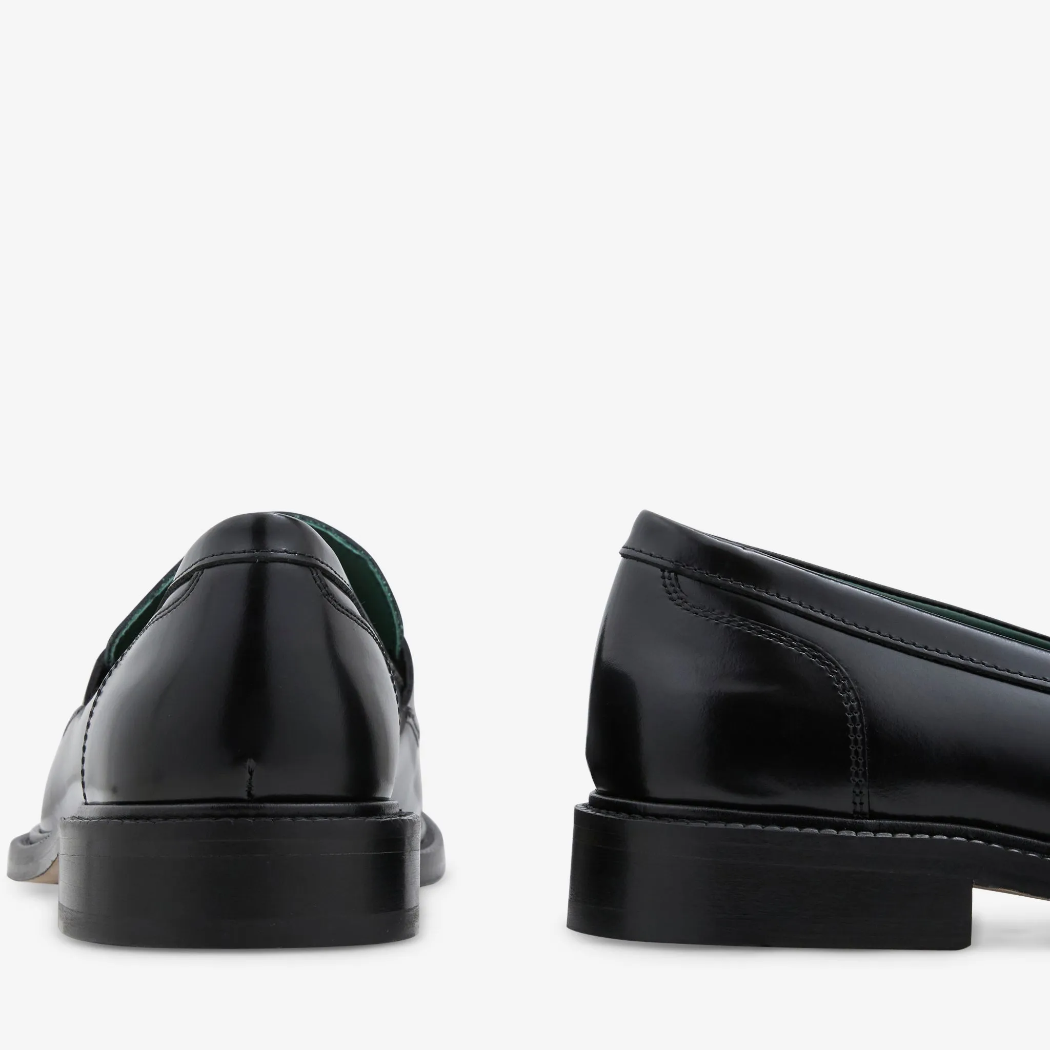 Townee Penny Loafer Black Polido Leather City Casual Urban Living