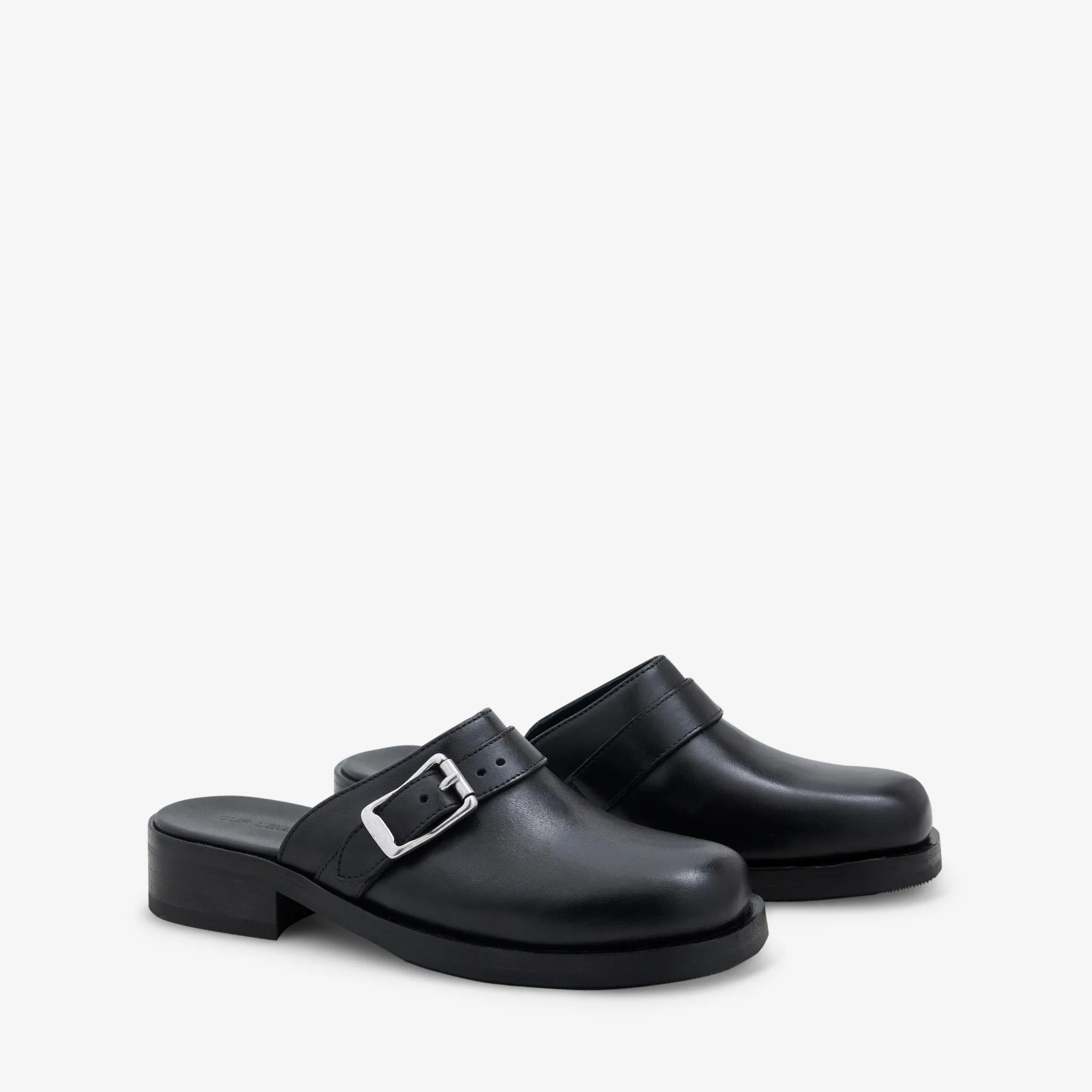 Quiet Steps Camion Mule Black Leather