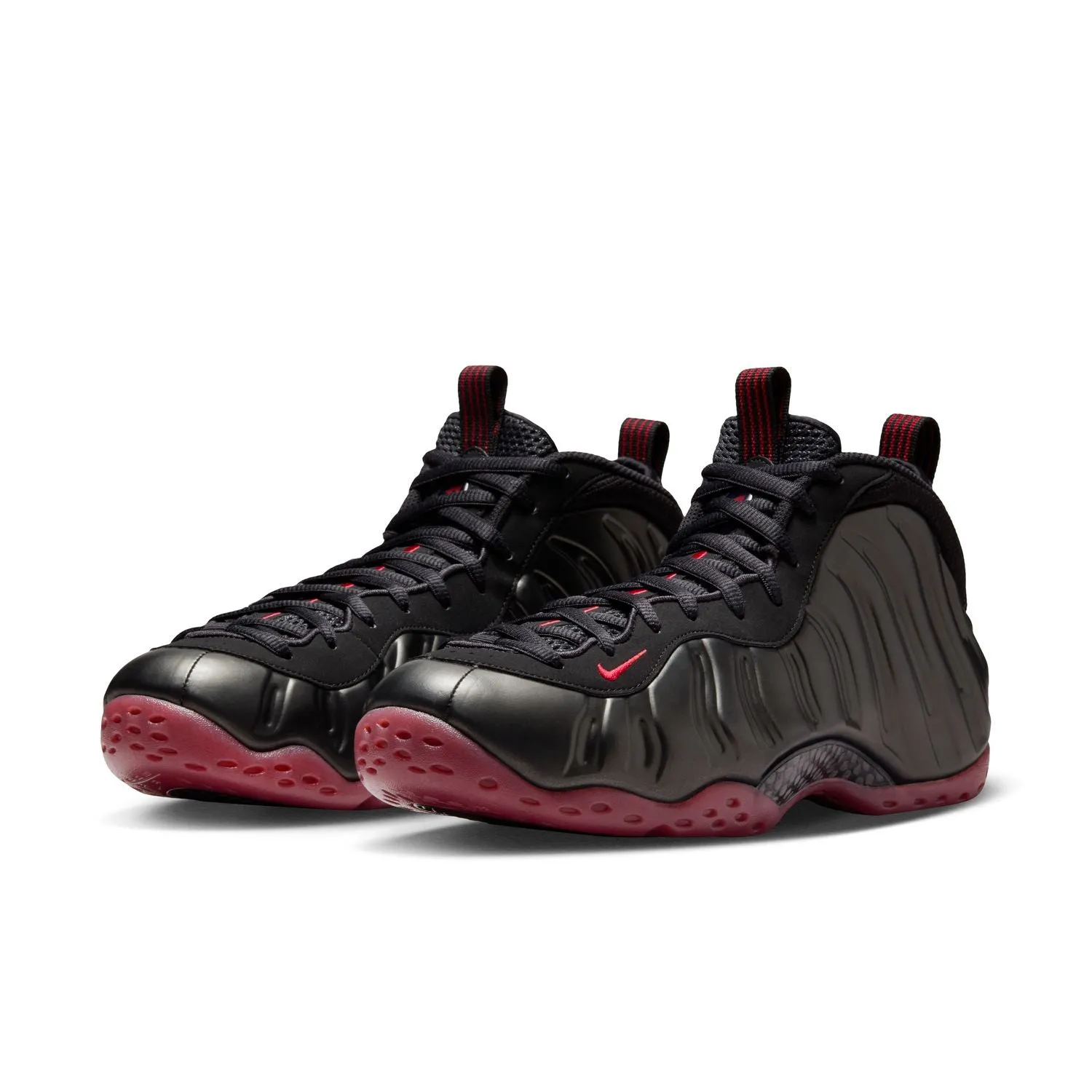 mens nike air foamposite one (black/varsity red) Moist Guard