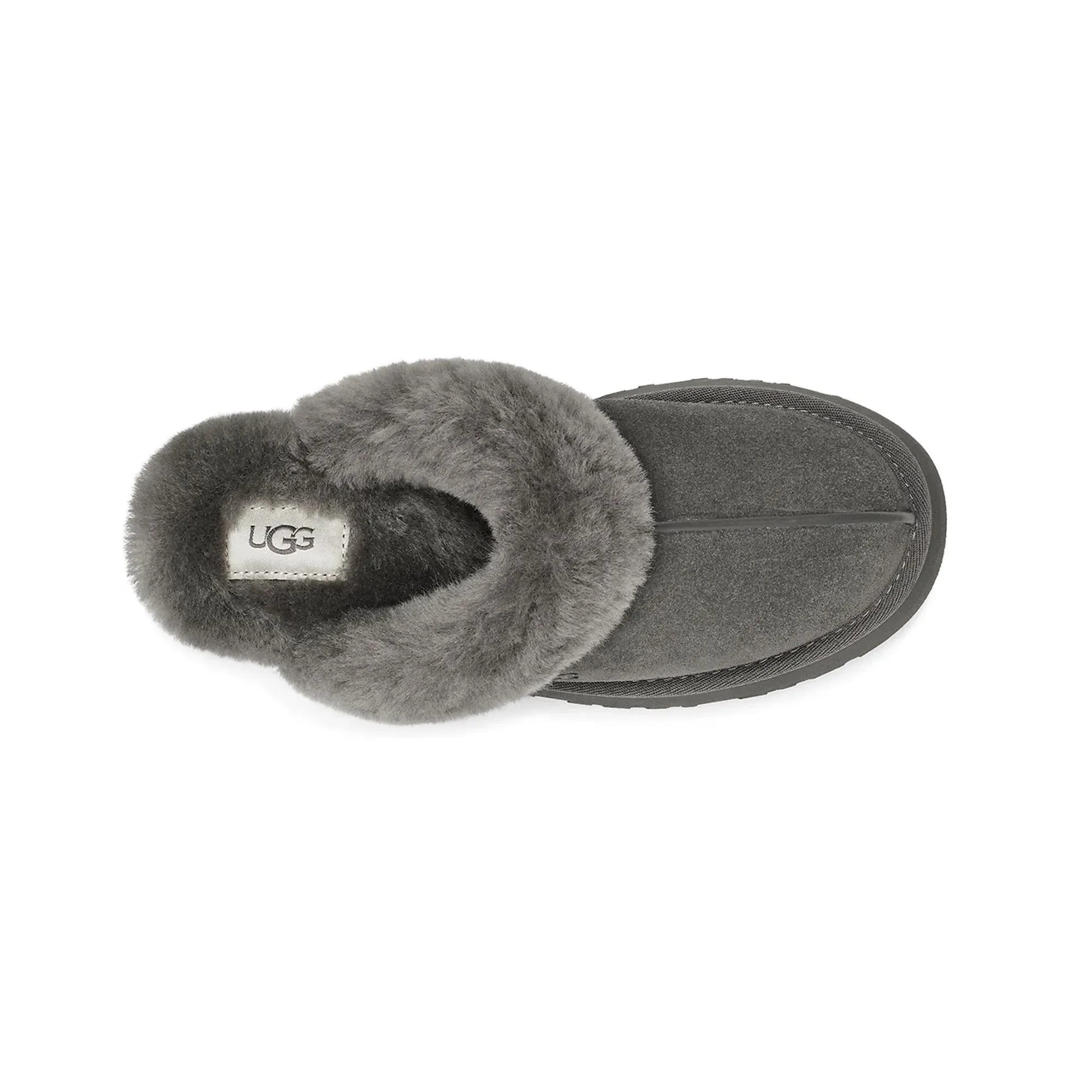 Relaxed Fit Slides beach shoes UGG Disquette 'Charcoal' Women's