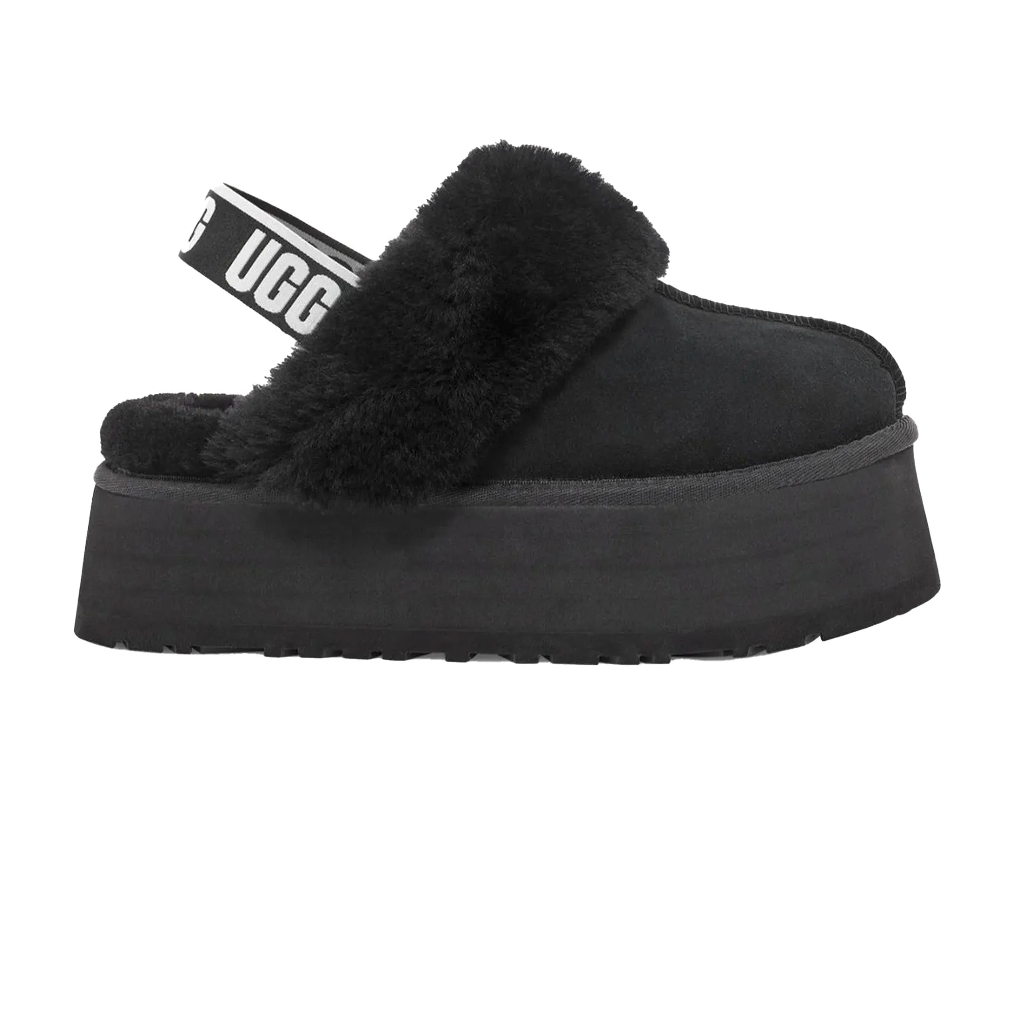 UGG Funkette Slipper 'Black' Women's (2025) Smooth Movement