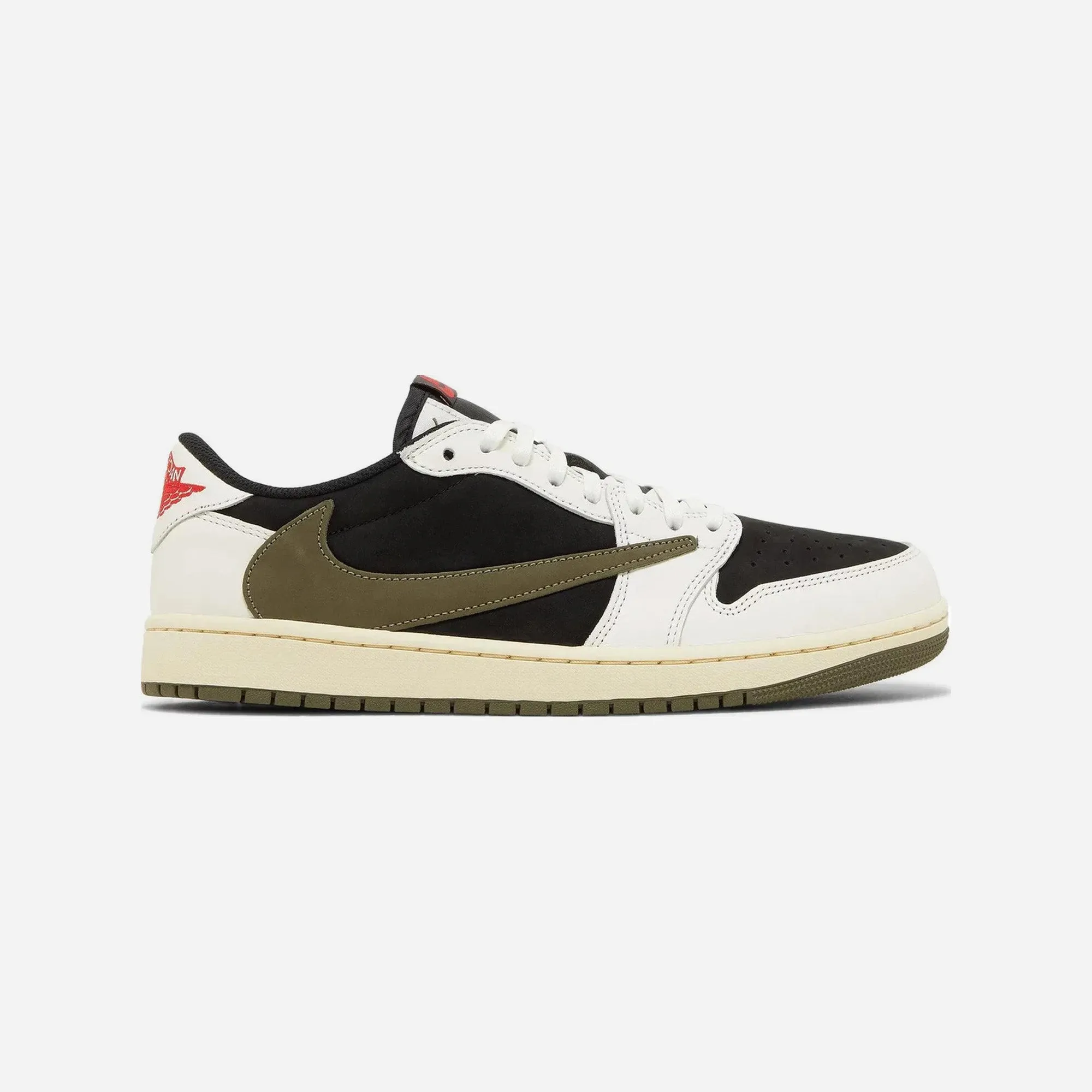 Impact-absorbing Tennis Sneakers Jordan 1 Low Travis Olive