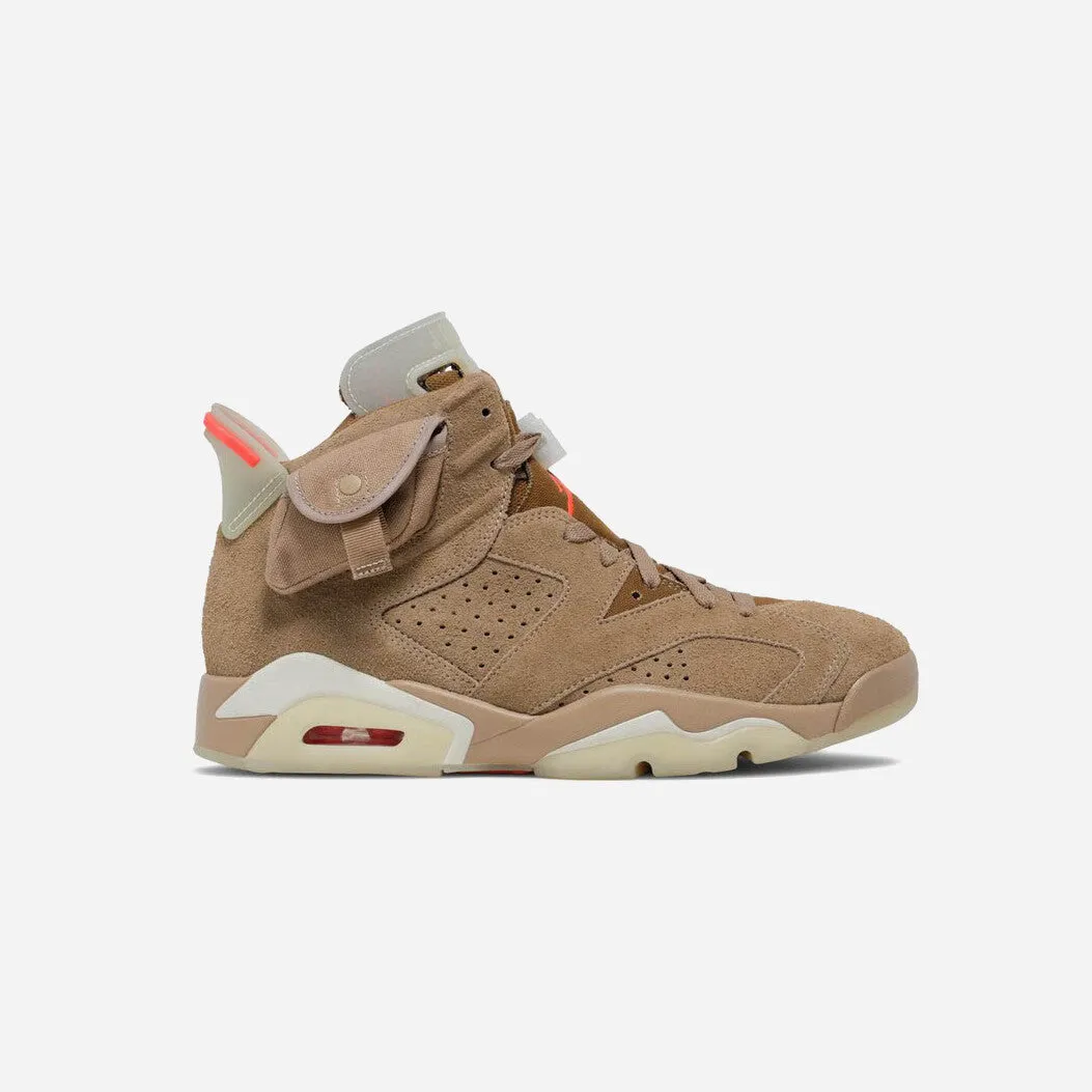 JORDAN 6 TRAVIS KHAKI Bold Detail Comfort Upper