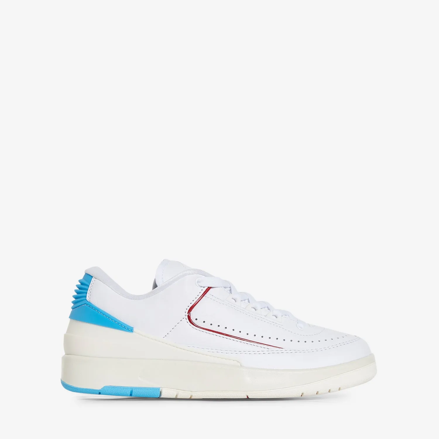 Women's Air Jordan 2 Retro Low White | Gym Red | Dk Powder Blue | Sail Classic Edge Comfort