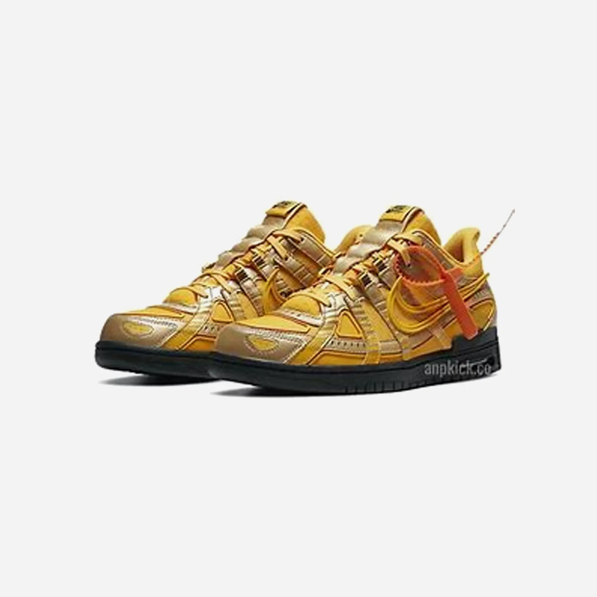 Comfort Fit Design Light Structure AIR RUBBER DUNK OFF-WHITE UNIVERSITY GOLD