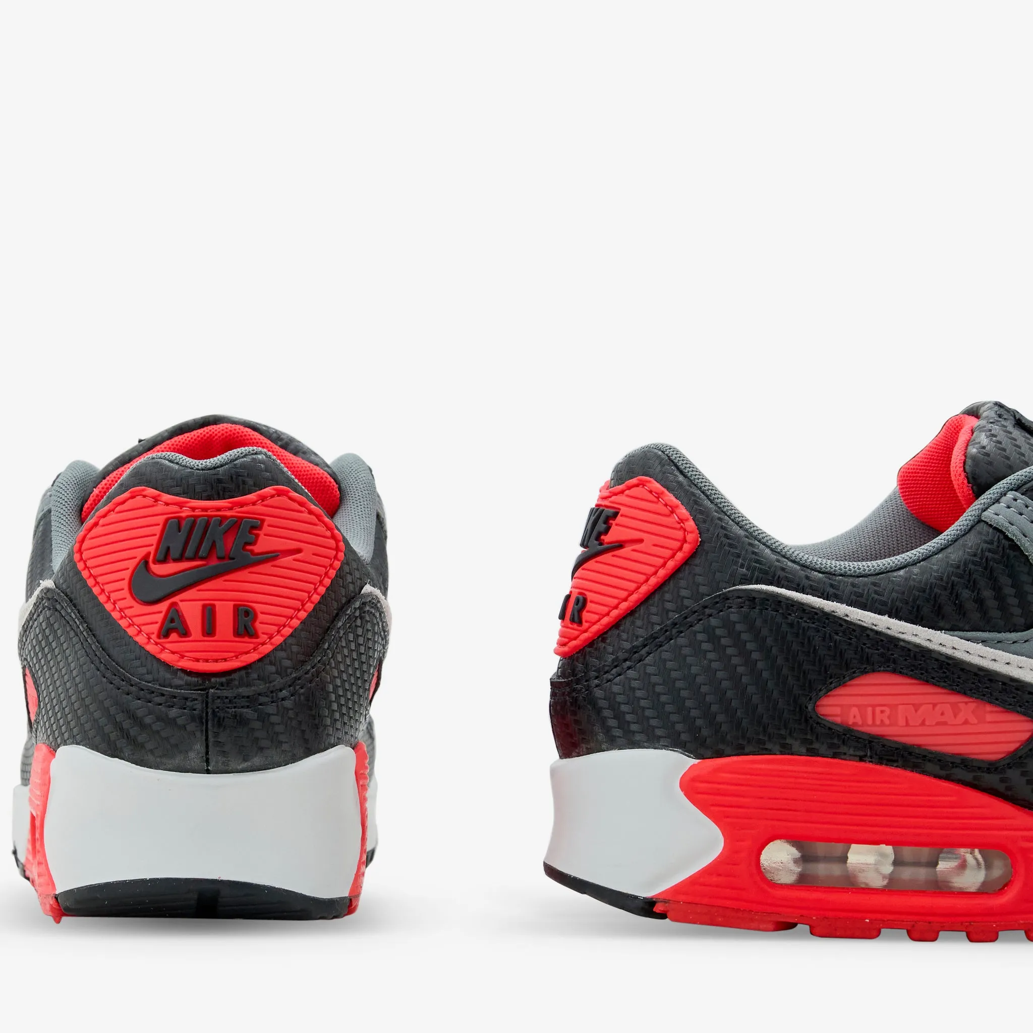 Slow Jog Air Max 90 Premium Black | Cool Grey | Bright Crimson | Photon Dust