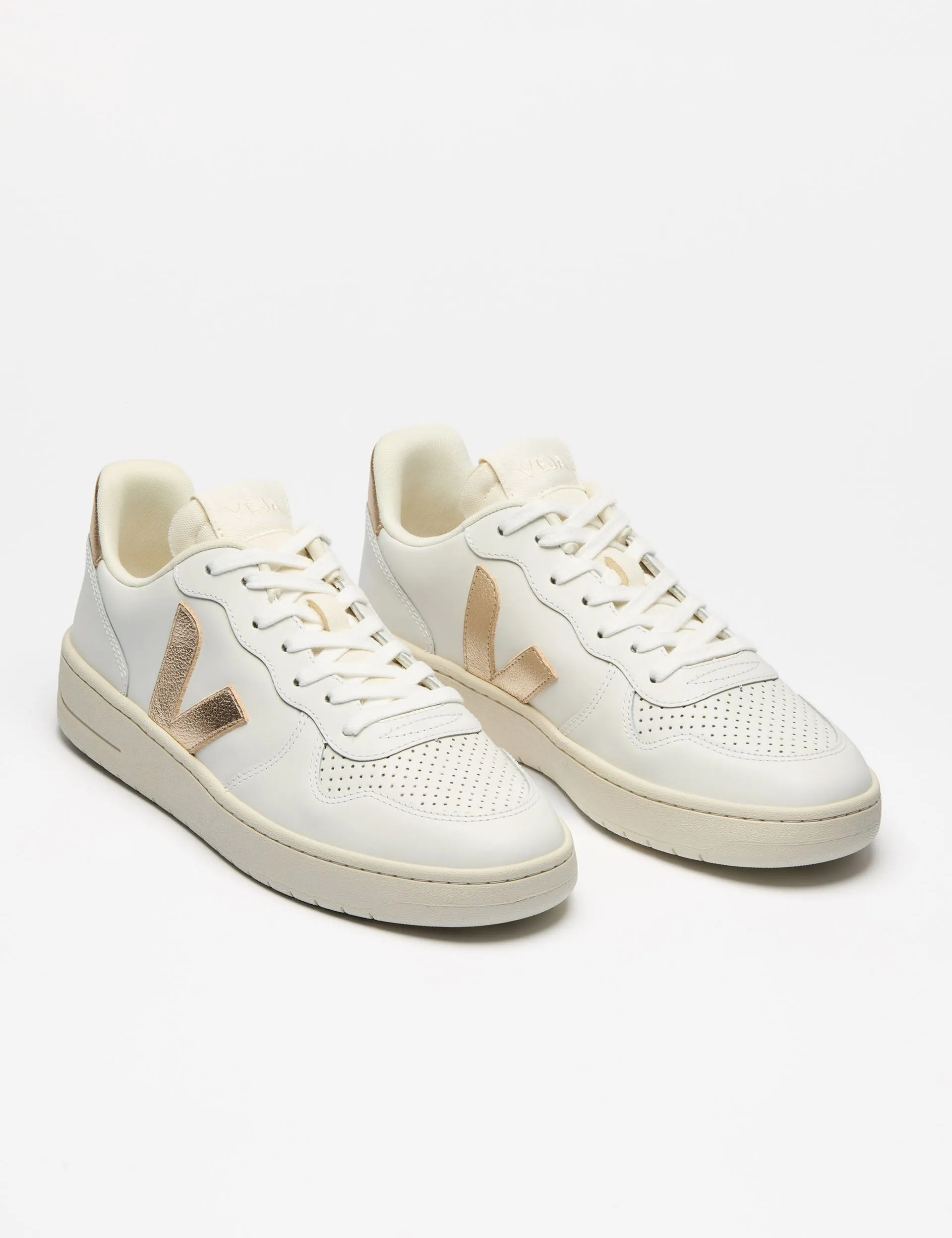V-10 Leather - White Platine Neutral palette