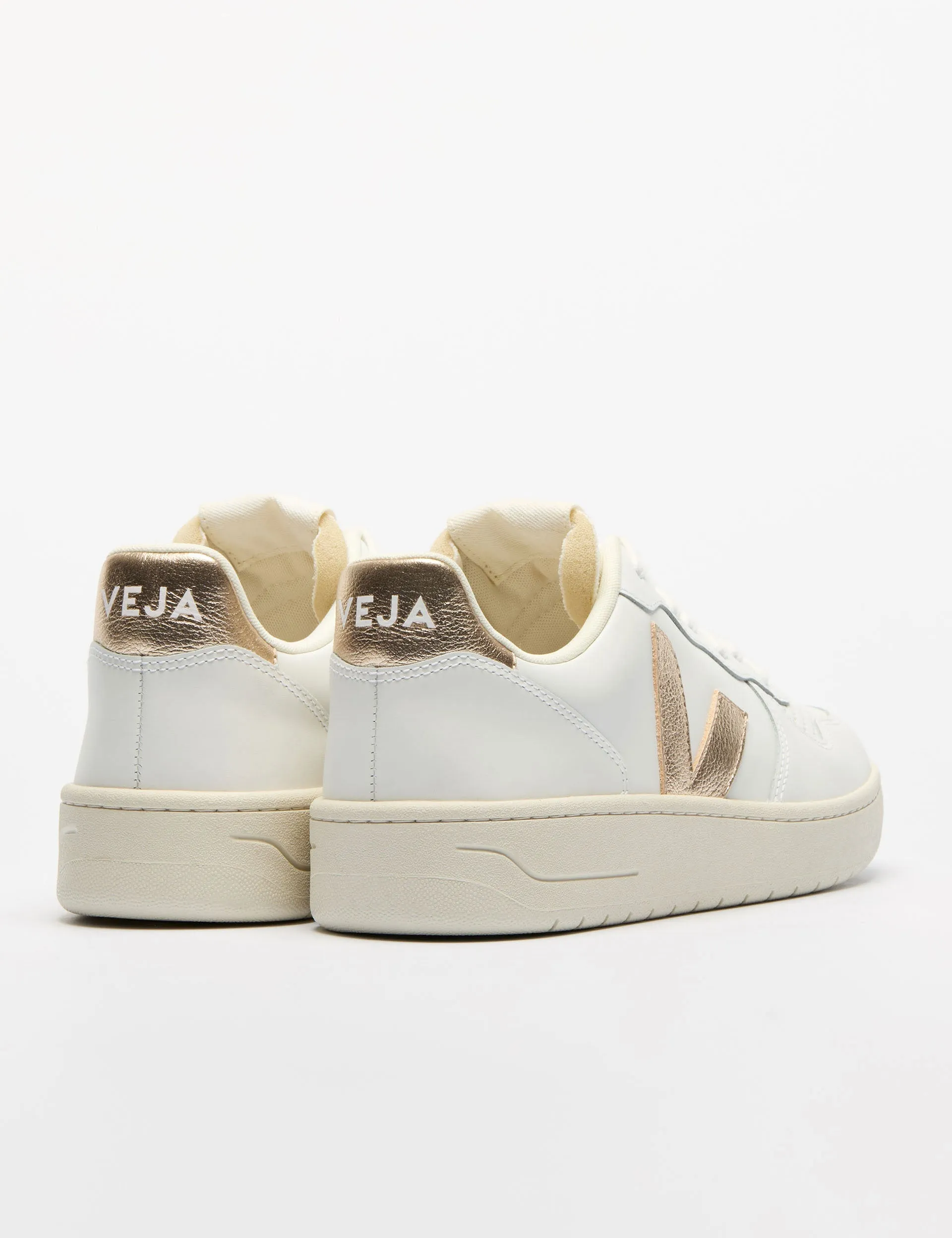 V-10 Leather - White Platine Mesh