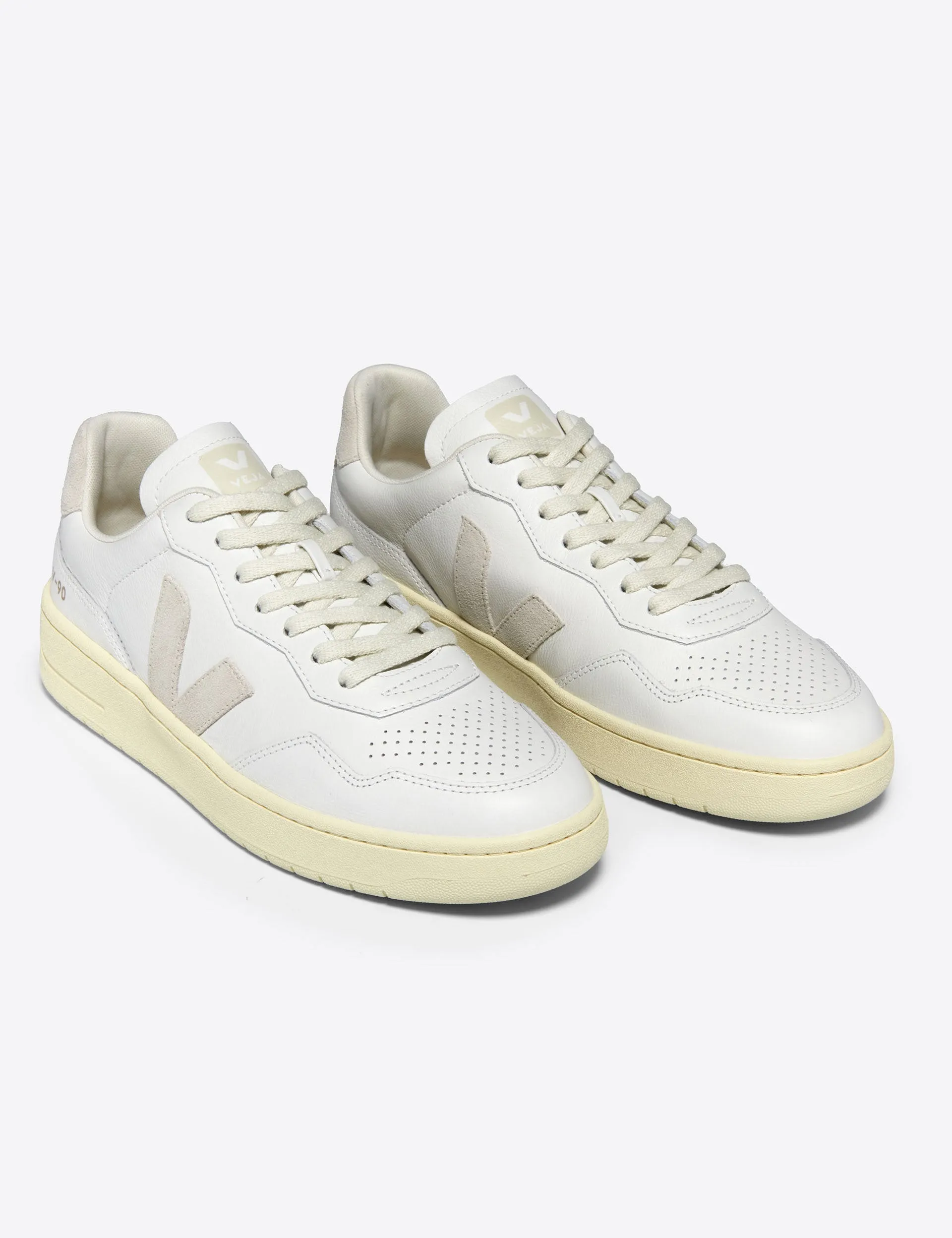 V-90 Leather - White Natural Subtle Texture Flexible Build