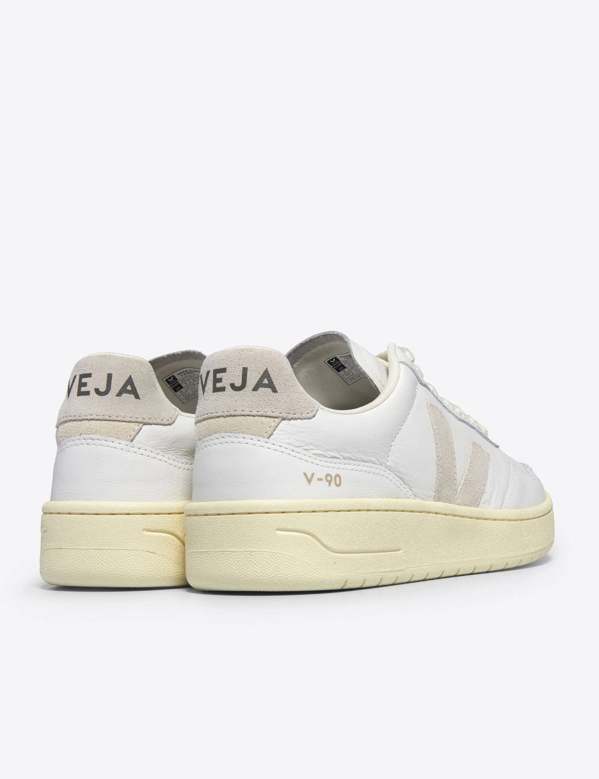 V-90 Leather - White Natural Comfortable Cushions