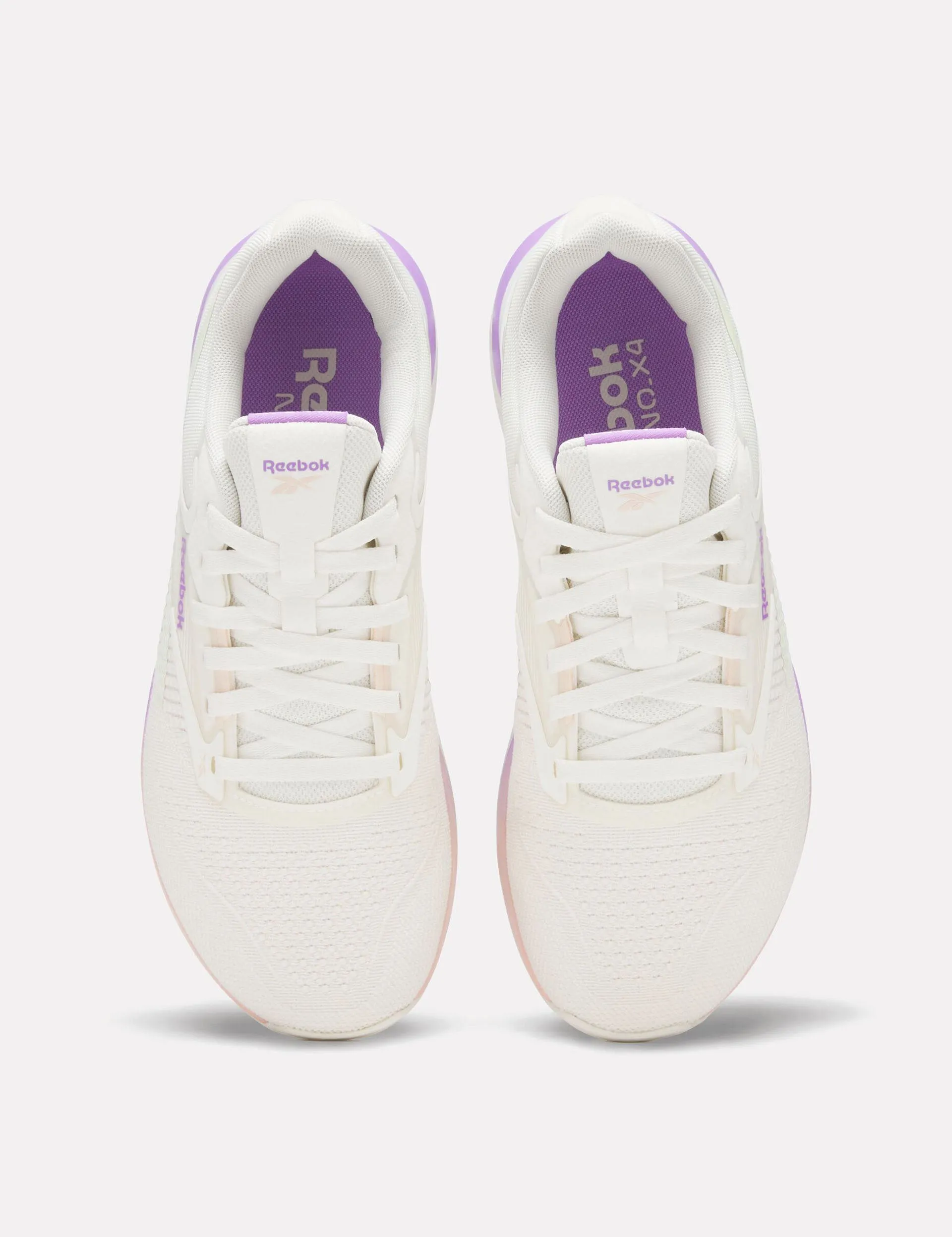 running in a suspension cable bridge area shoes Nano X4 - Chalk/Washed Clay/Dgtl Purple
