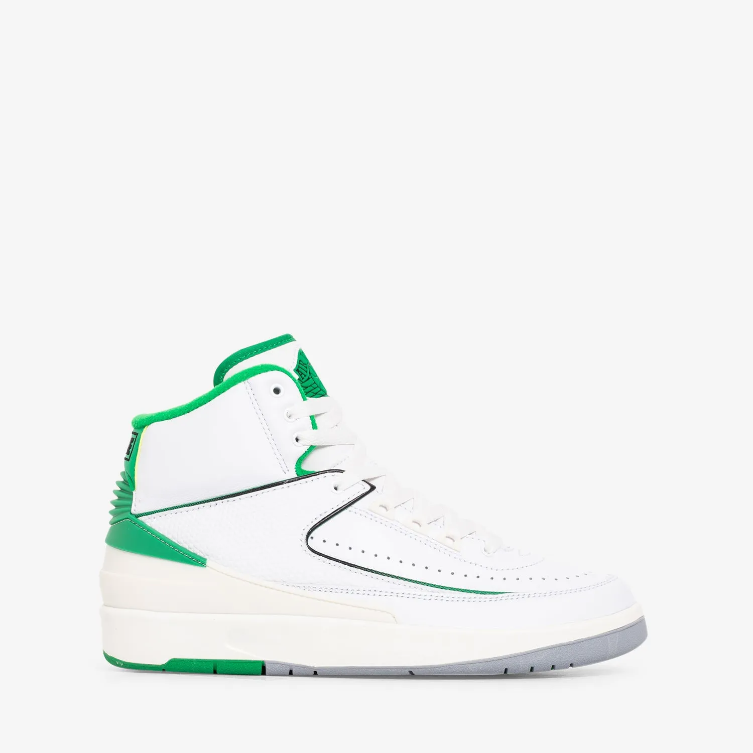 Air Jordan 2 Retro White | Lucky Green | Sail | Lt Steel Grey Weekend Hike