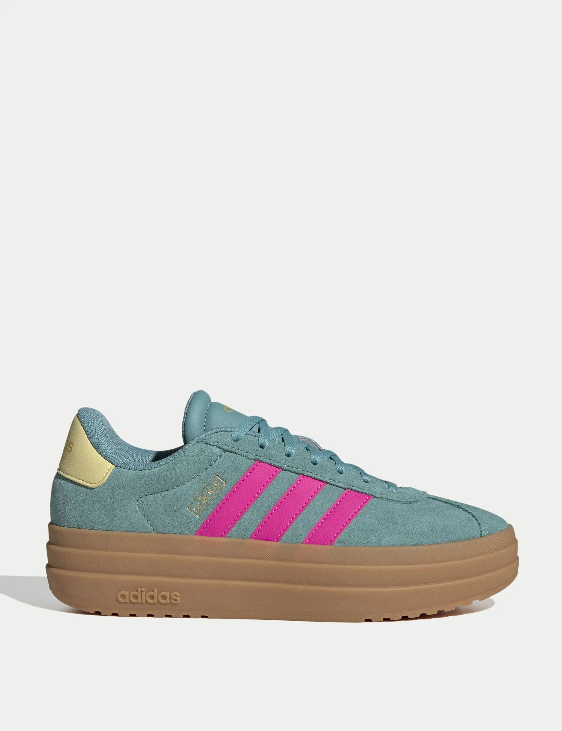Light Fit Airy Design VL Court Bold Shoes - Powder Teal/Shock Pink/Powder Yellow