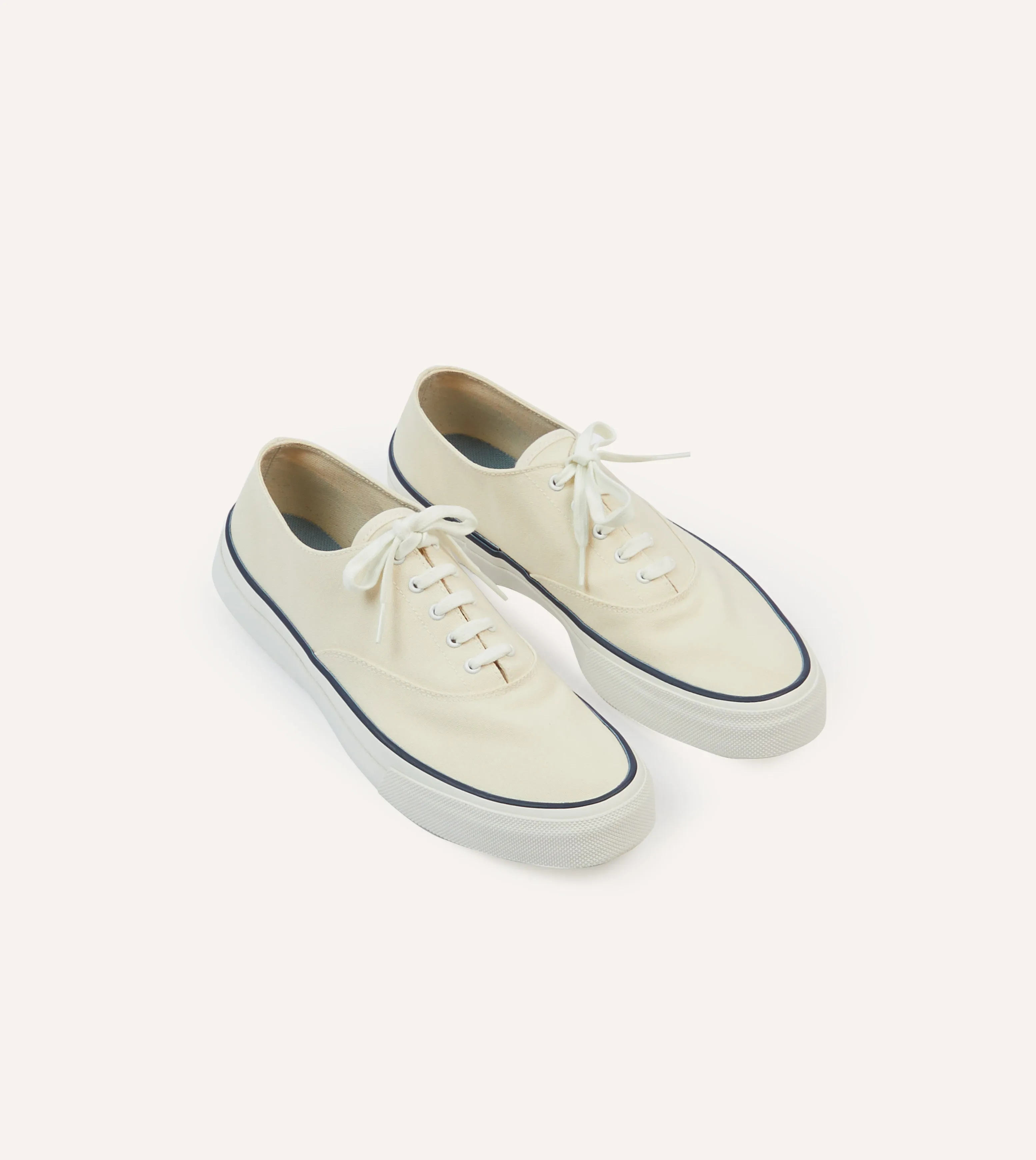 Wakouwa by Anatomica Ecru Cotton Canvas Oxford Trainers Multi-functional durability
