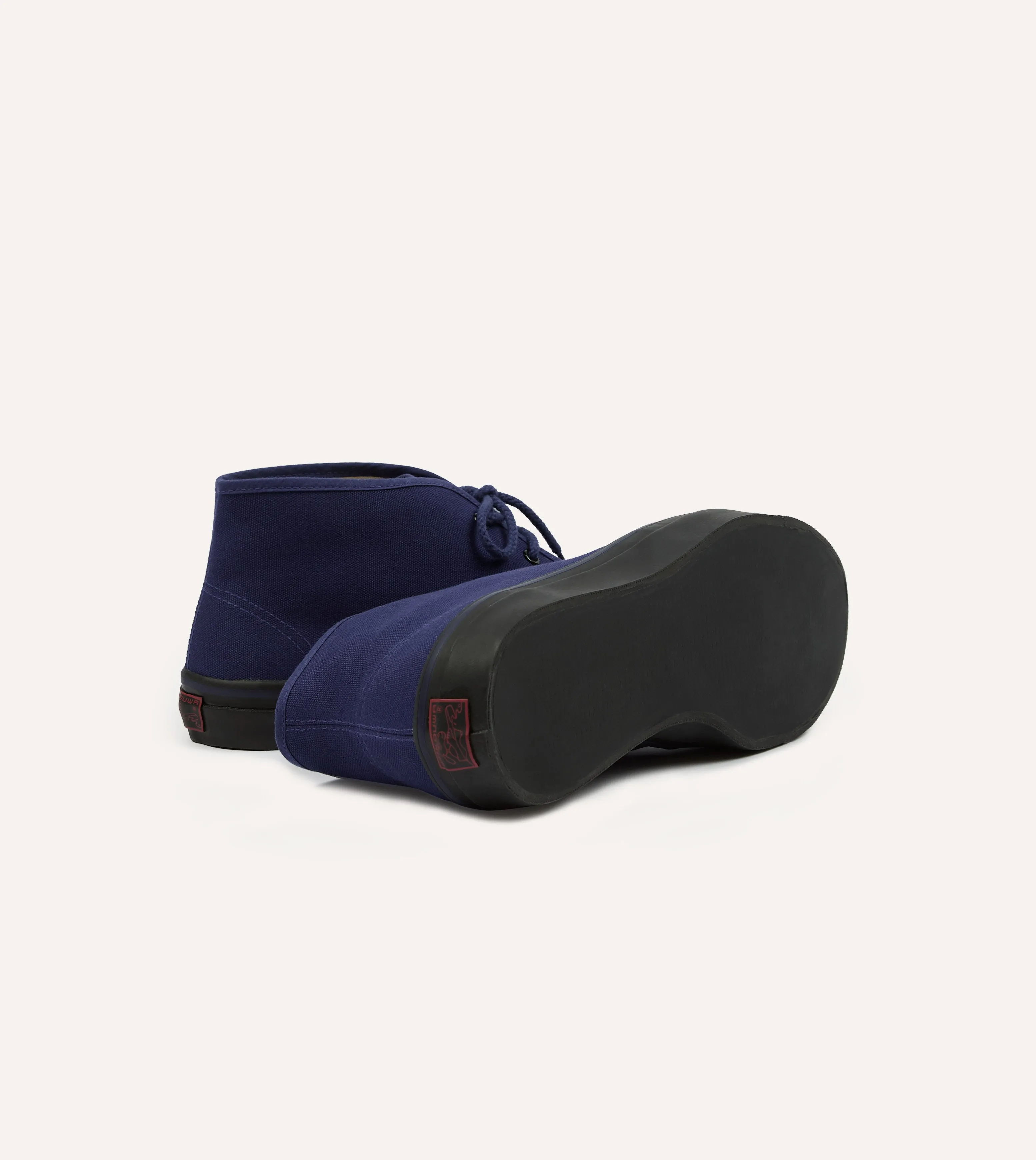 Wakouwa by Anatomica Navy Cotton Canvas Chukka Trainers Unique ease heaviest