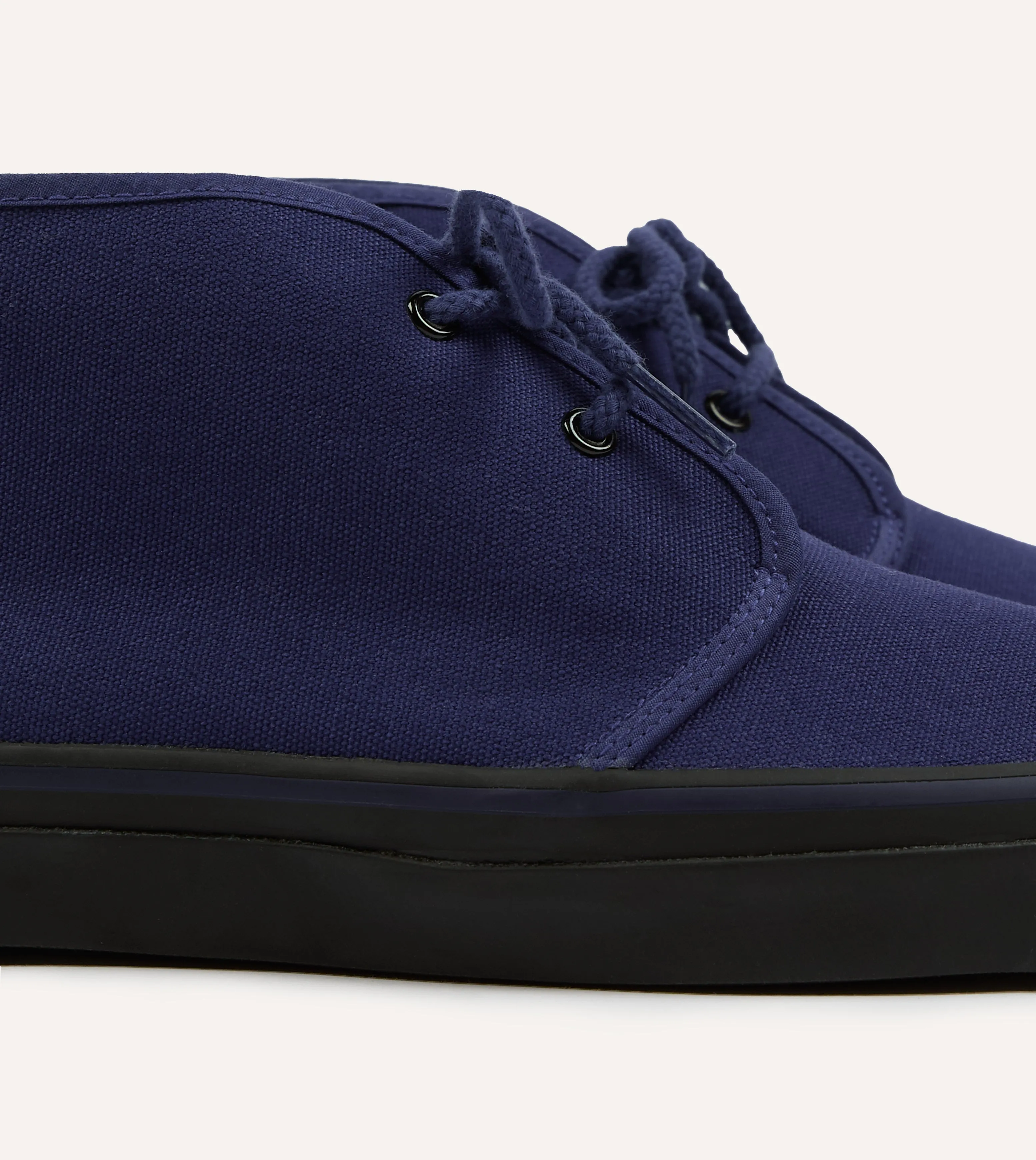 color - scheme Wakouwa by Anatomica Navy Cotton Canvas Chukka Trainers