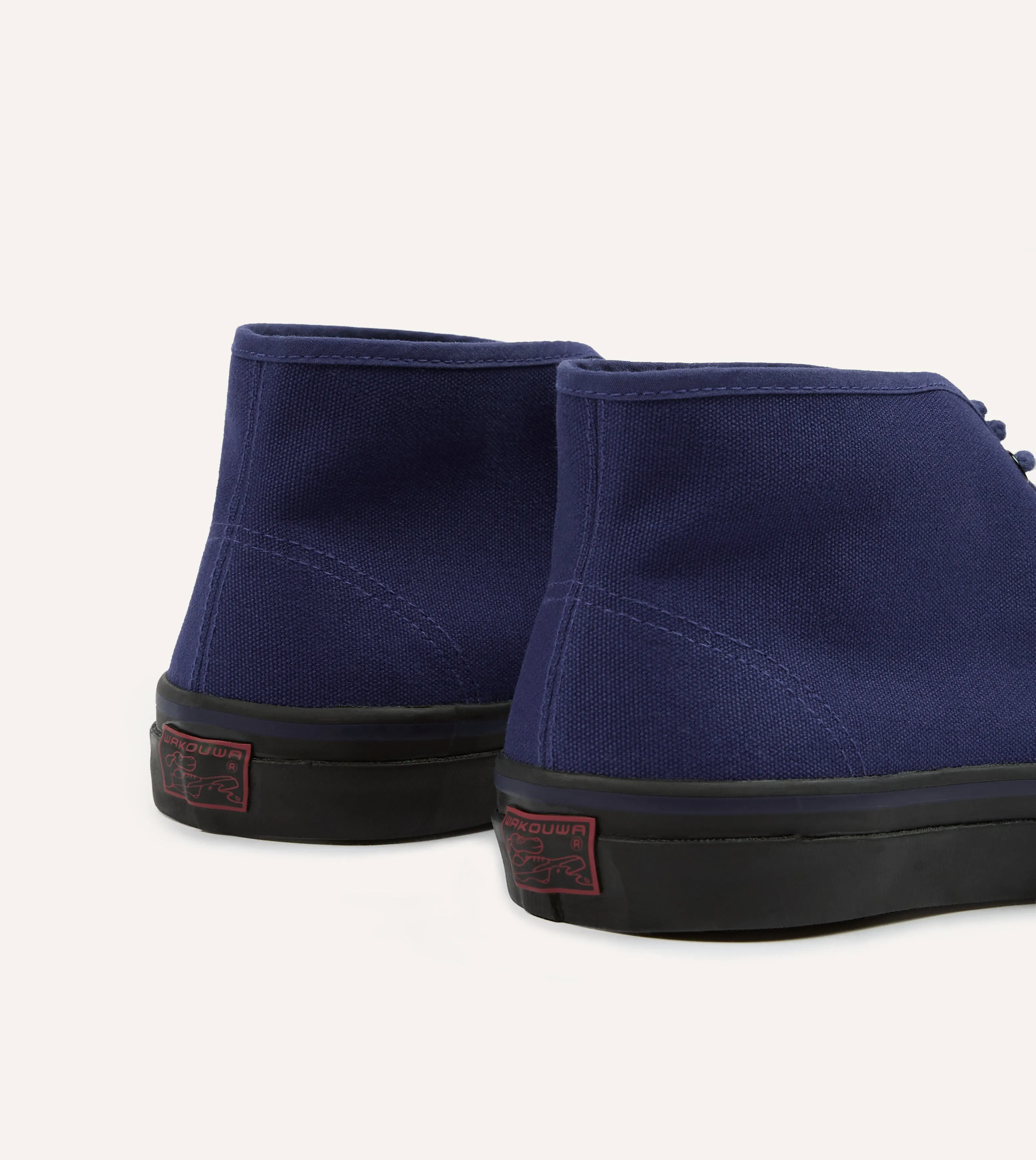 Modern sole Wakouwa by Anatomica Navy Cotton Canvas Chukka Trainers