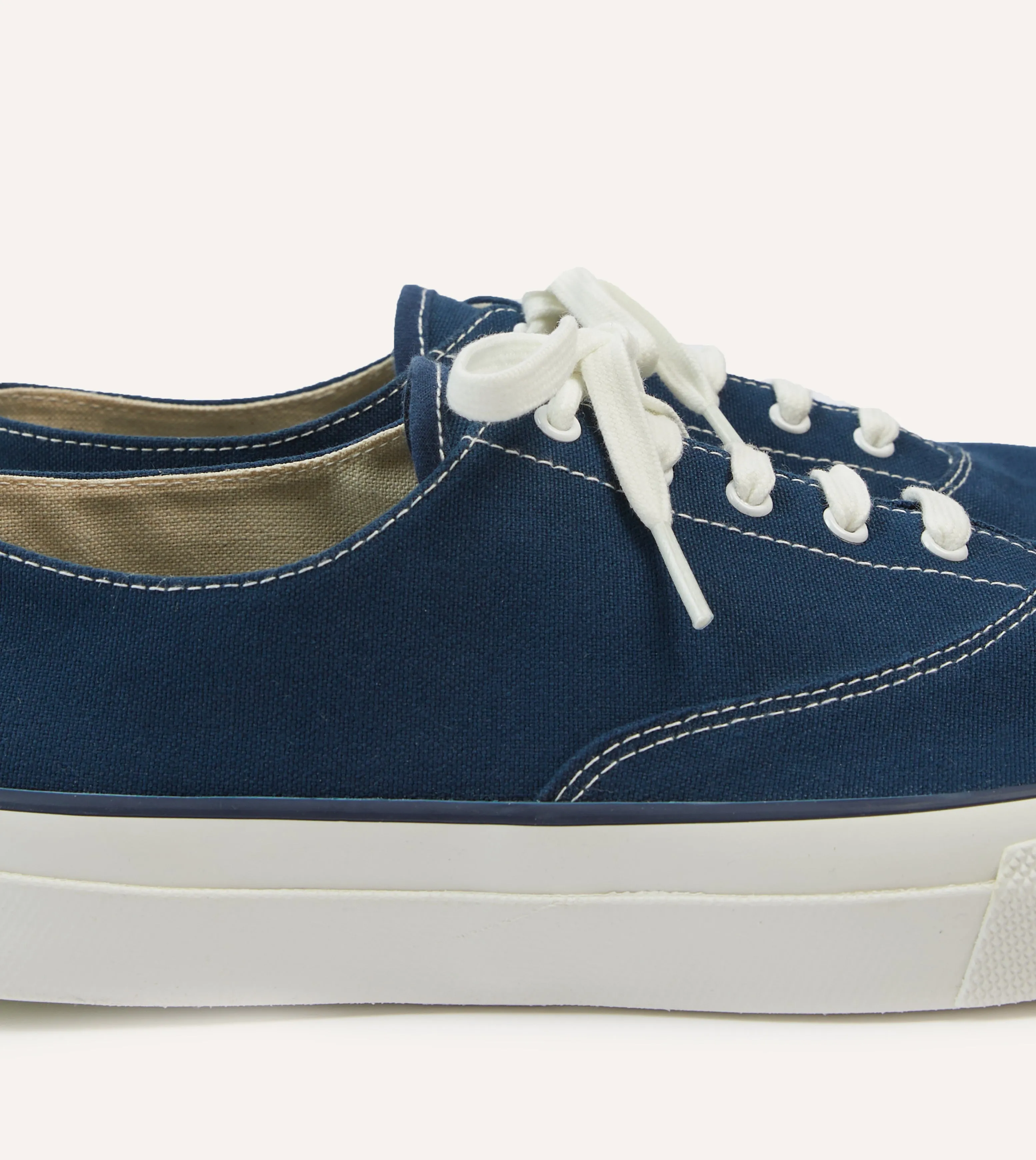 Wakouwa by Anatomica Navy Cotton Canvas Oxford Trainers Fresh stability