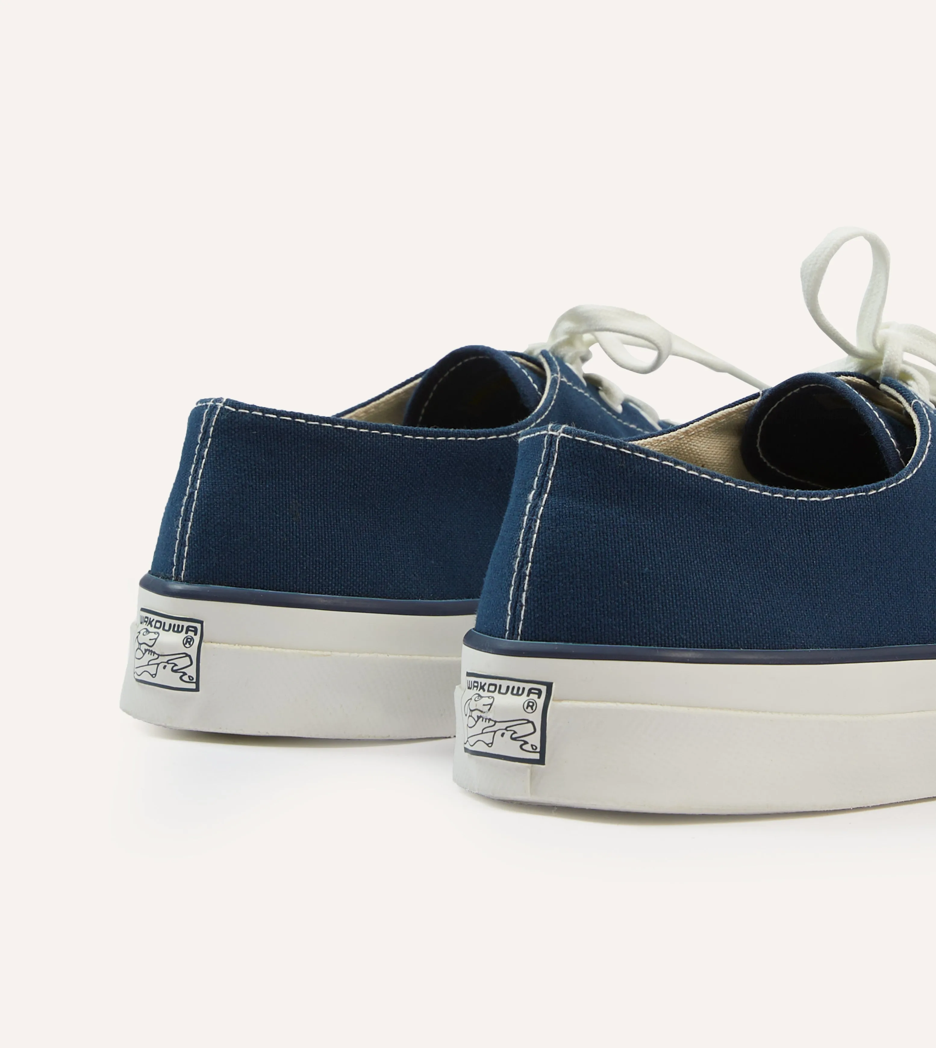 Wakouwa by Anatomica Navy Cotton Canvas Oxford Trainers dirtiest