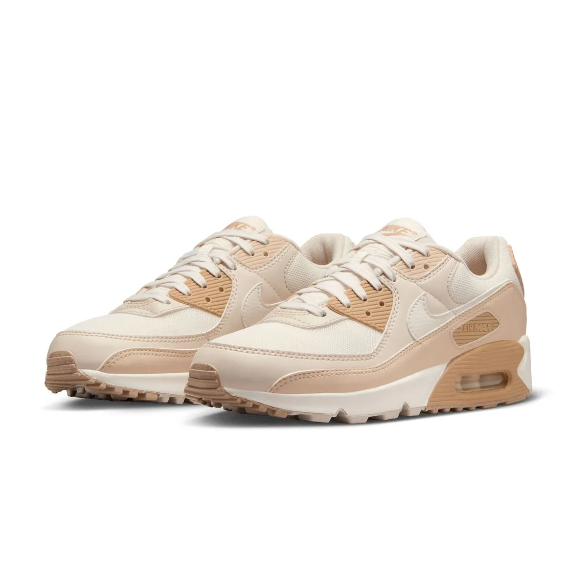 Easy Wear Elastic laces Wmns Air Max 90 'Tan Coconut Milk'
