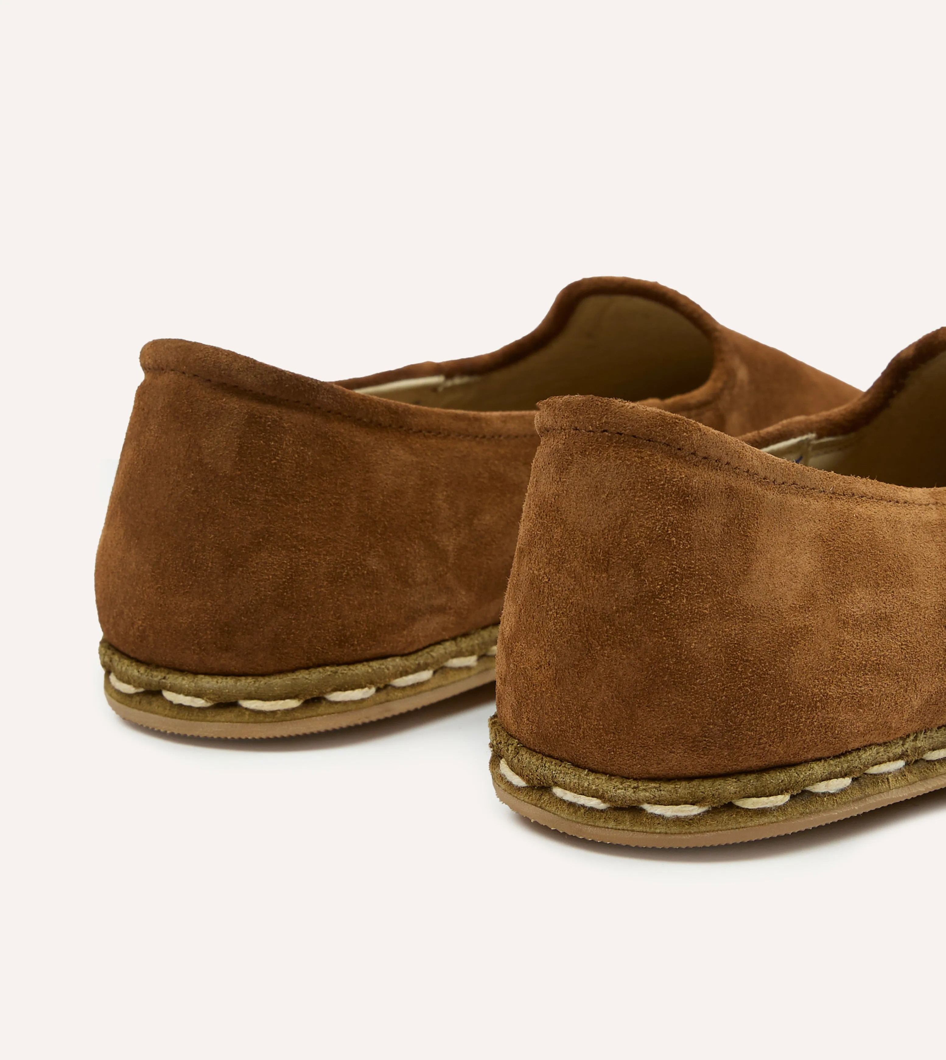 Sabah Como Brown Suede Shoes Traction Patterned