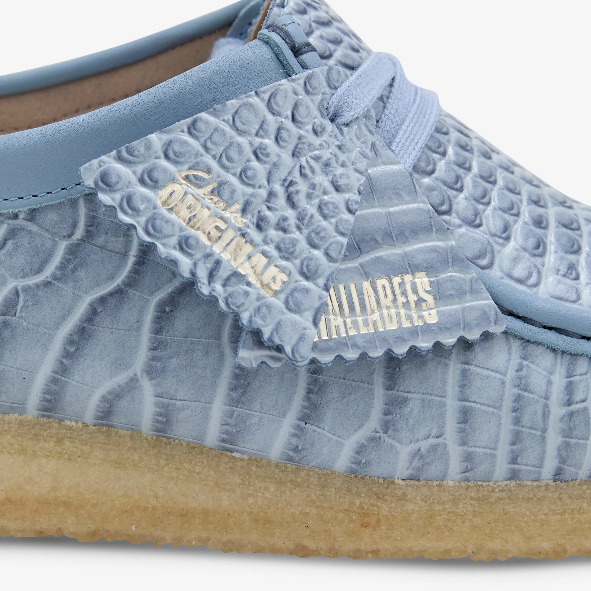 Women's Wallabee Powder Blue Croc Indoor Comfort