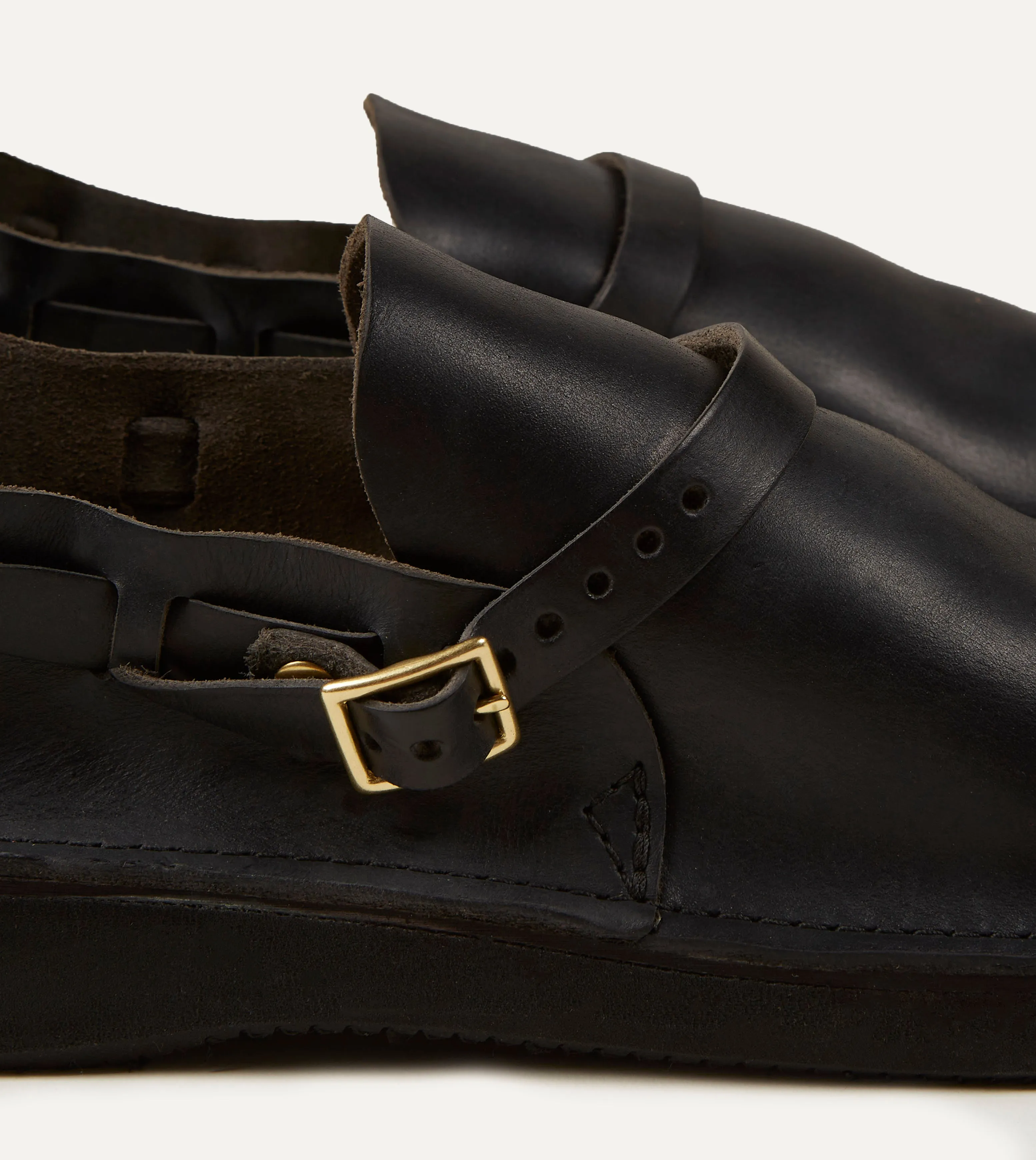 all - weather Aurora for Drake's Middle English Black Full Grain Leather Shoe