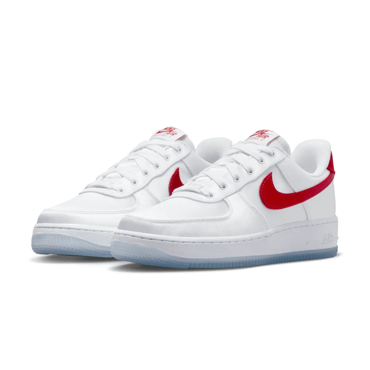 Wmns Air Force 1 ??07 'Satin White Red' Sole Soft Sweat Resistant Standing Workers
