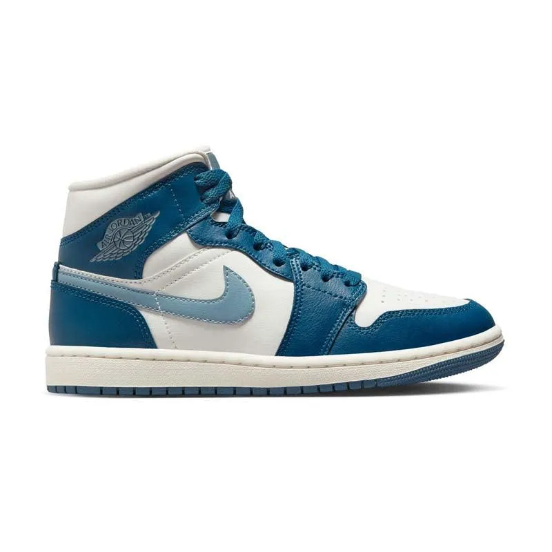 Wmns Air Jordan 1 Mid 'French Blue' Low Top