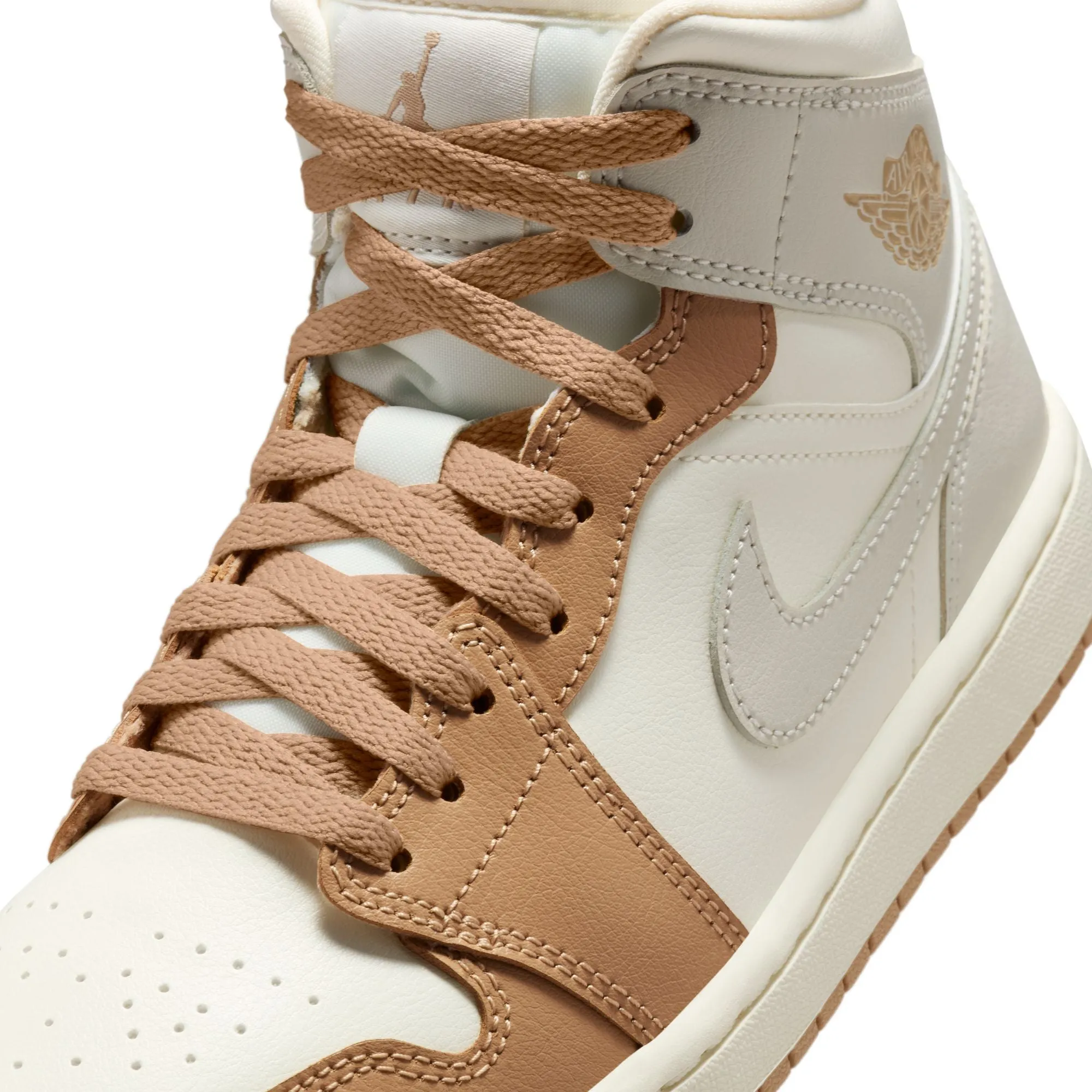 WMNS AIR JORDAN 1 MID - PALE IVORY Ultra-soft traction