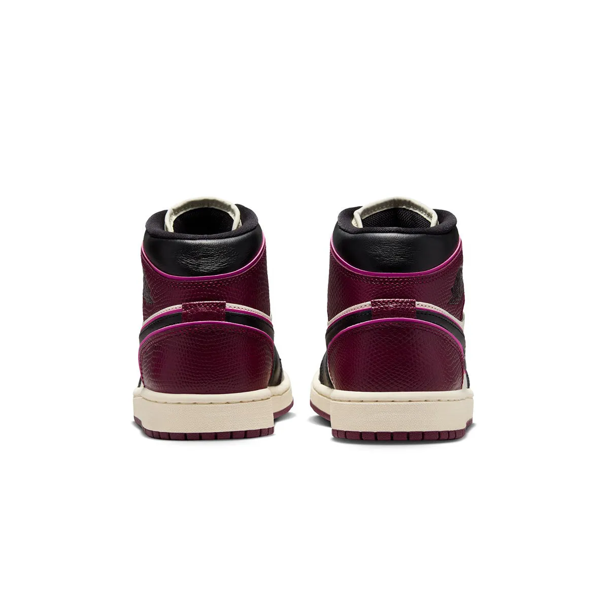 Toe Protection Vital Step Wmns Air Jordan 1 Mid SE 'Sail Bordeaux'