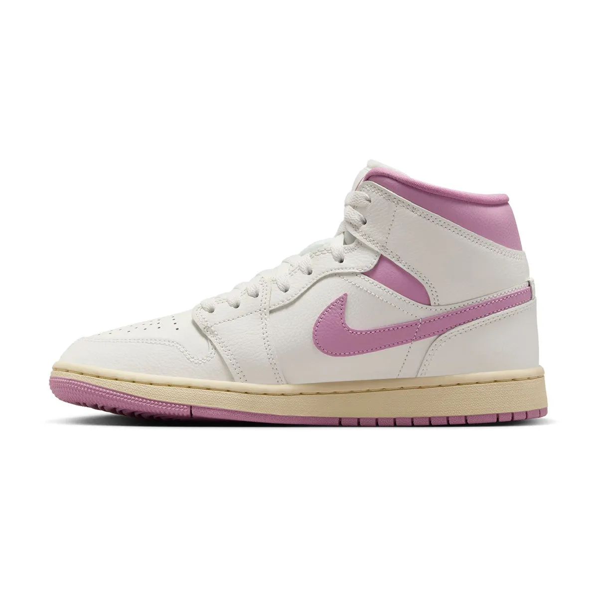 Wmns Air Jordan 1 Mid 'Strawberries and Cream' Waterproof Travel Light Ventilated Mesh Sunny Walks