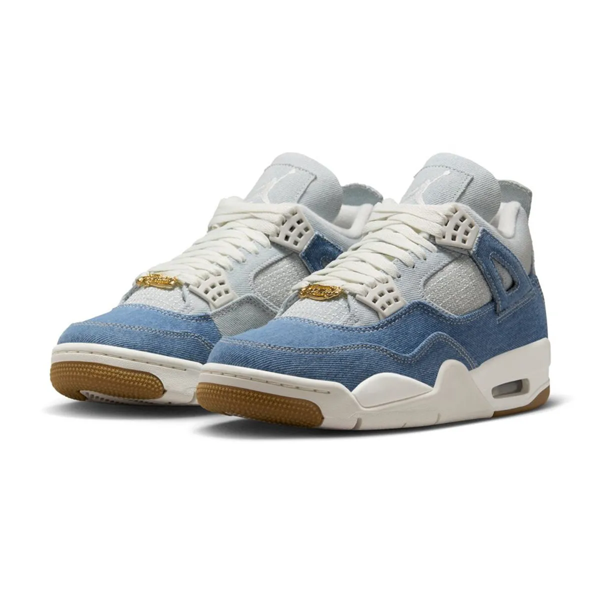 Wmns Air Jordan 4 Retro 'Denim' Stone Gray