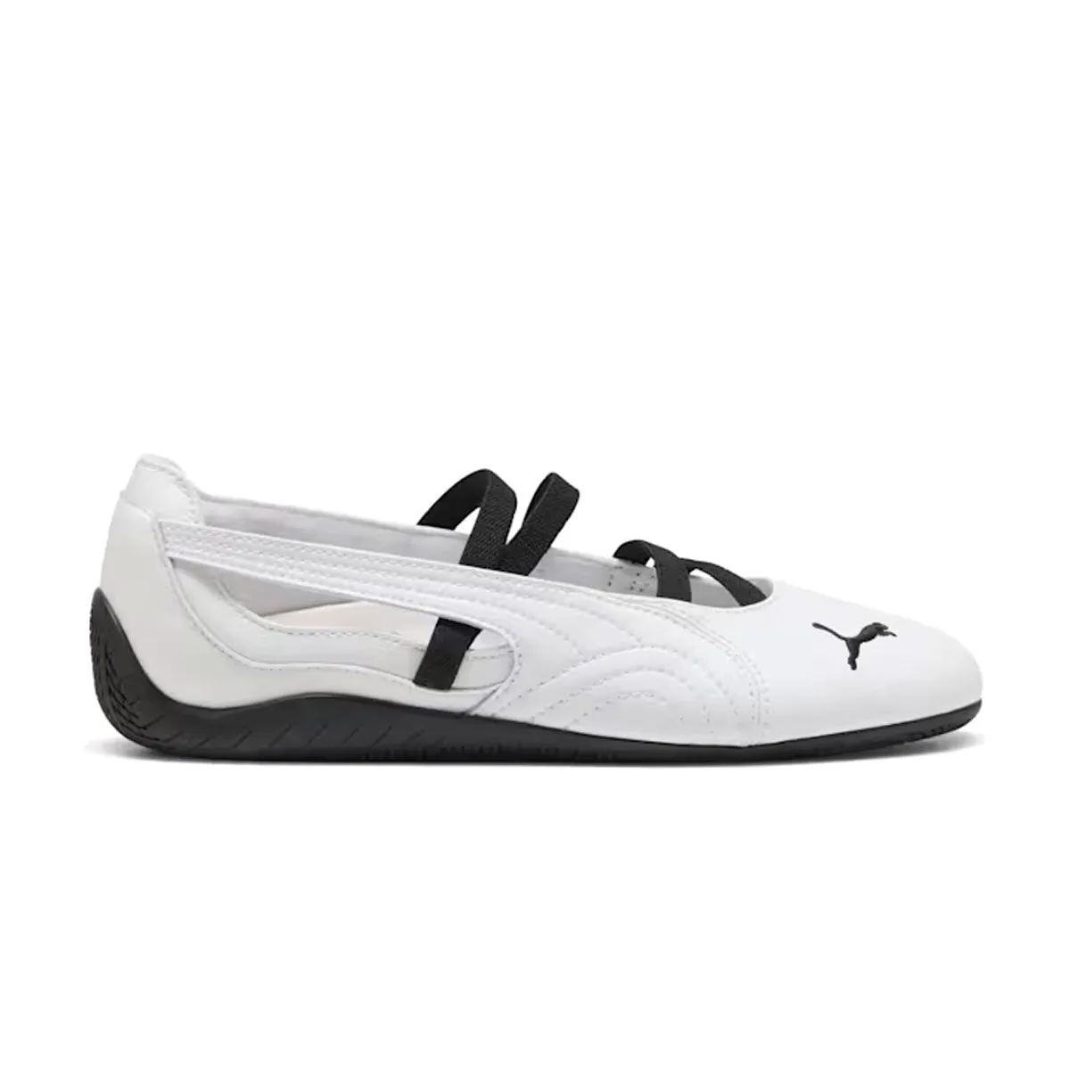Wmns Speedcat Ballet Leather 'White Black' Strong Stitching