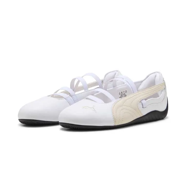 Leather Upper Adjustable Fit Wmns Speedcat Ballet 'PUMA White Alpine Snow'