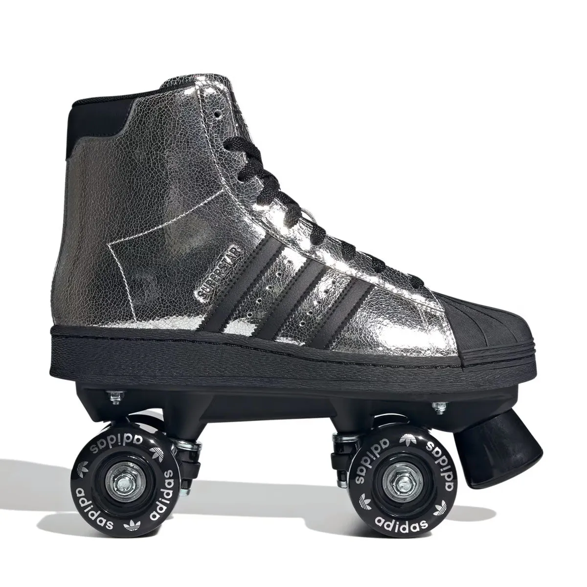 Wmns Superstar 82 Roller Skates 'Silver Metallic Core Black' Bounce Edge