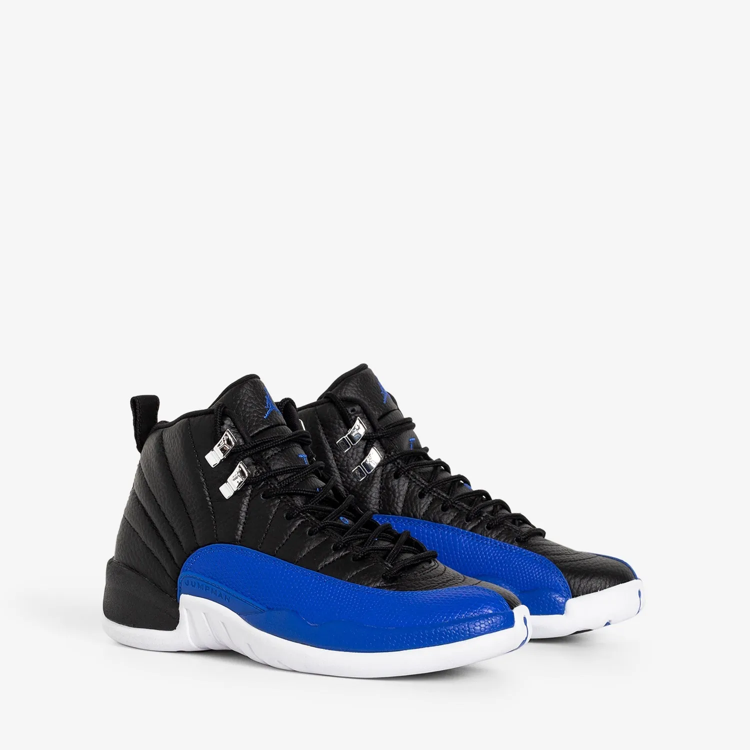Durability Women's Air Jordan 12 Retro 'Hyper Royal' Black | Hyper Royal | Metallic Silver | White