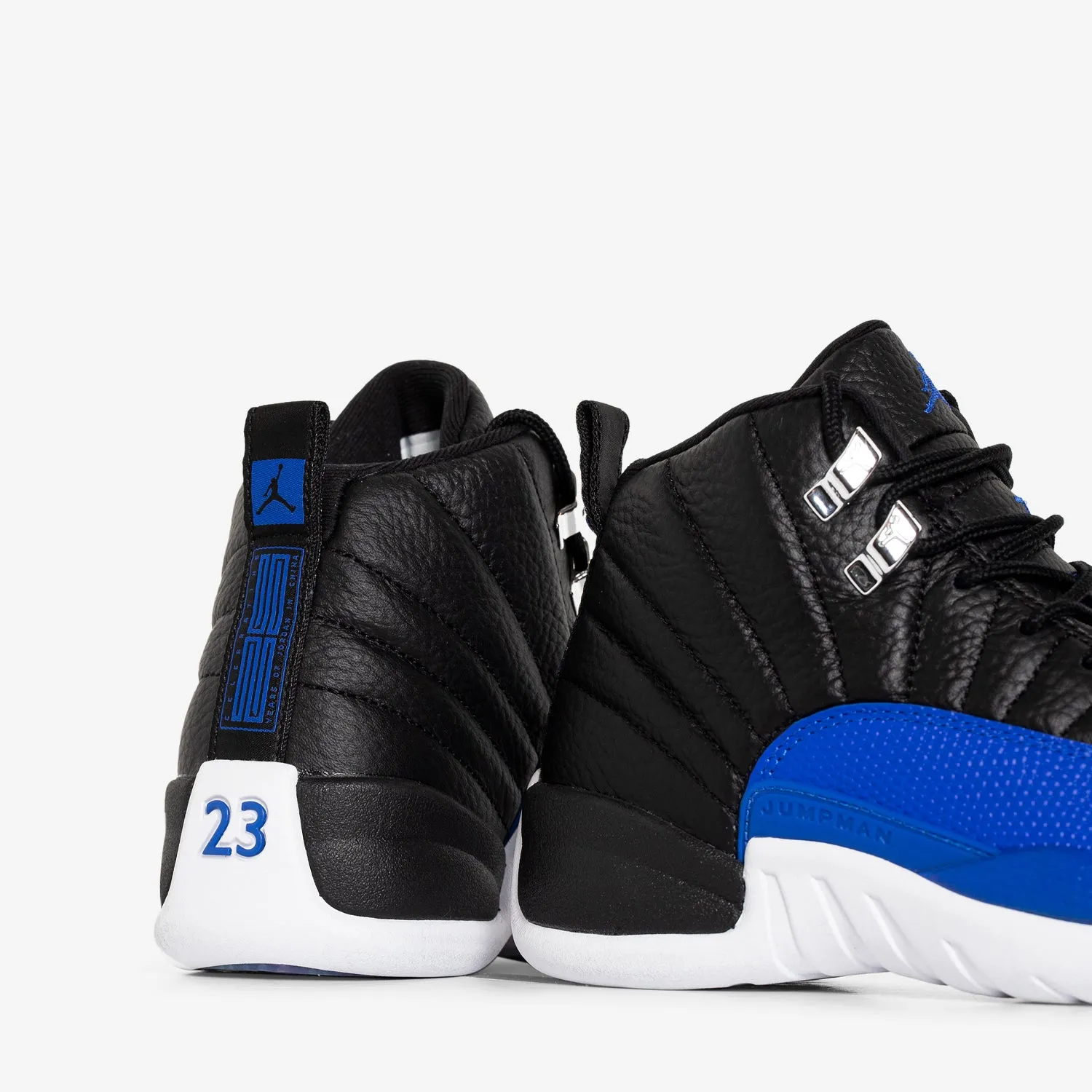Dual Tone Women's Air Jordan 12 Retro 'Hyper Royal' Black | Hyper Royal | Metallic Silver | White