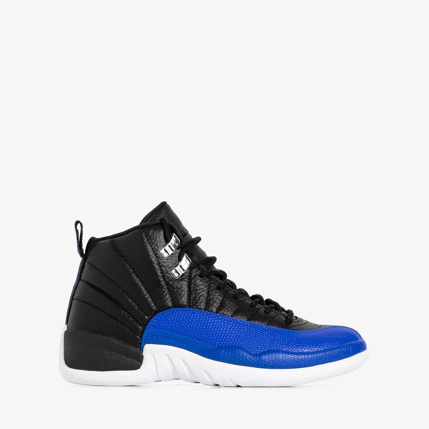 Simple Motion Women's Air Jordan 12 Retro 'Hyper Royal' Black | Hyper Royal | Metallic Silver | White