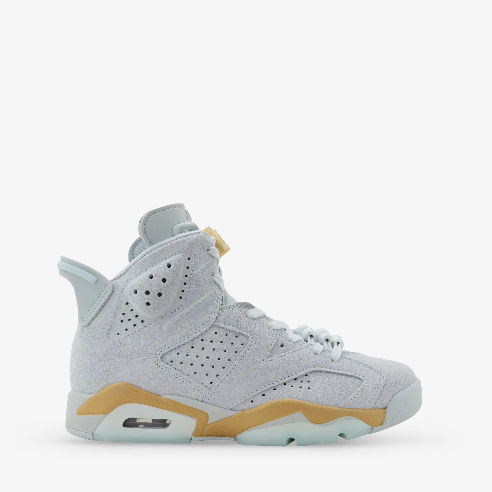 Women's Air Jordan 6 Retro Pure Platinum | Glacier Blue | Metallic Gold Dynamic Fit