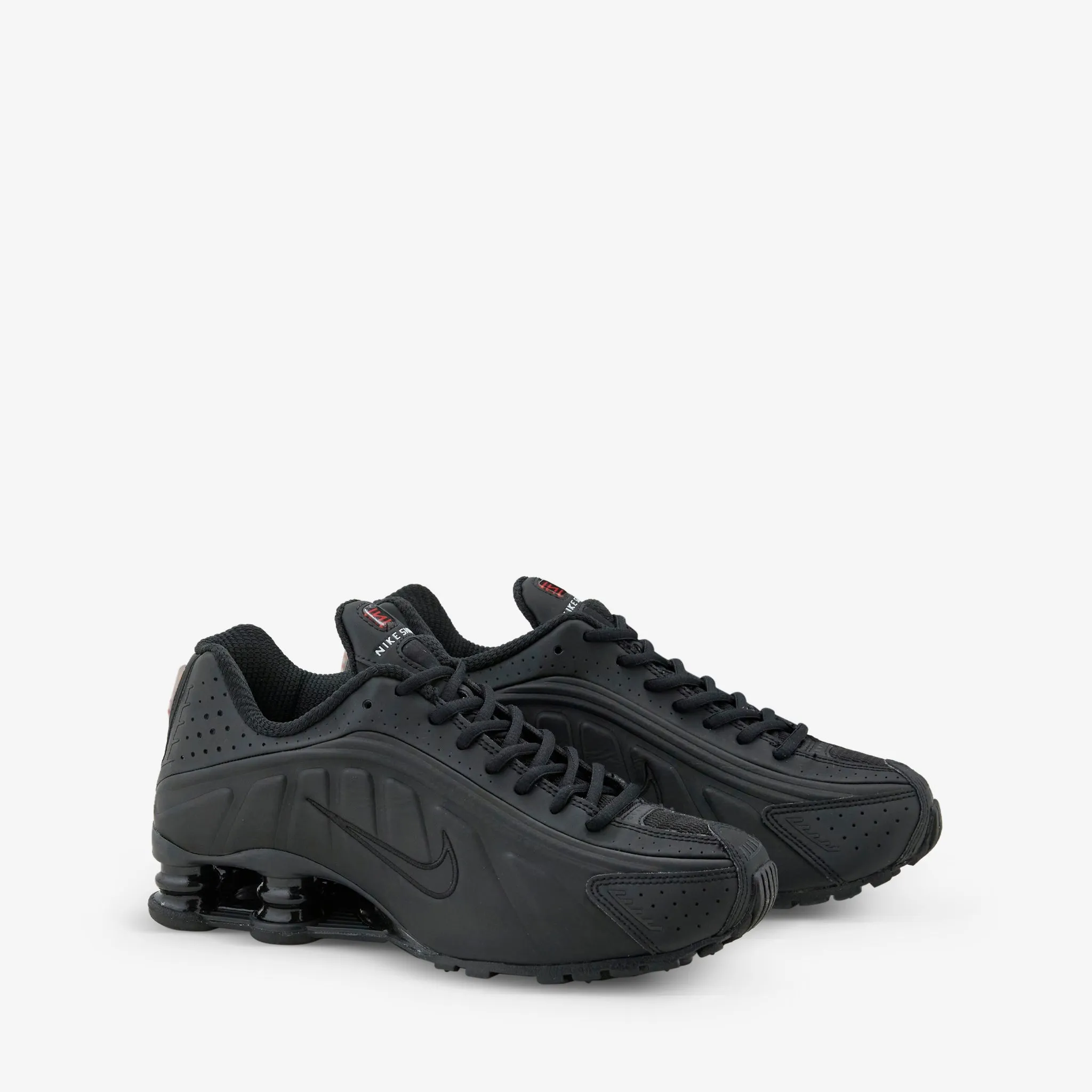 Women's Shox R4 Black | Black | Black | Max Orange Neutral design